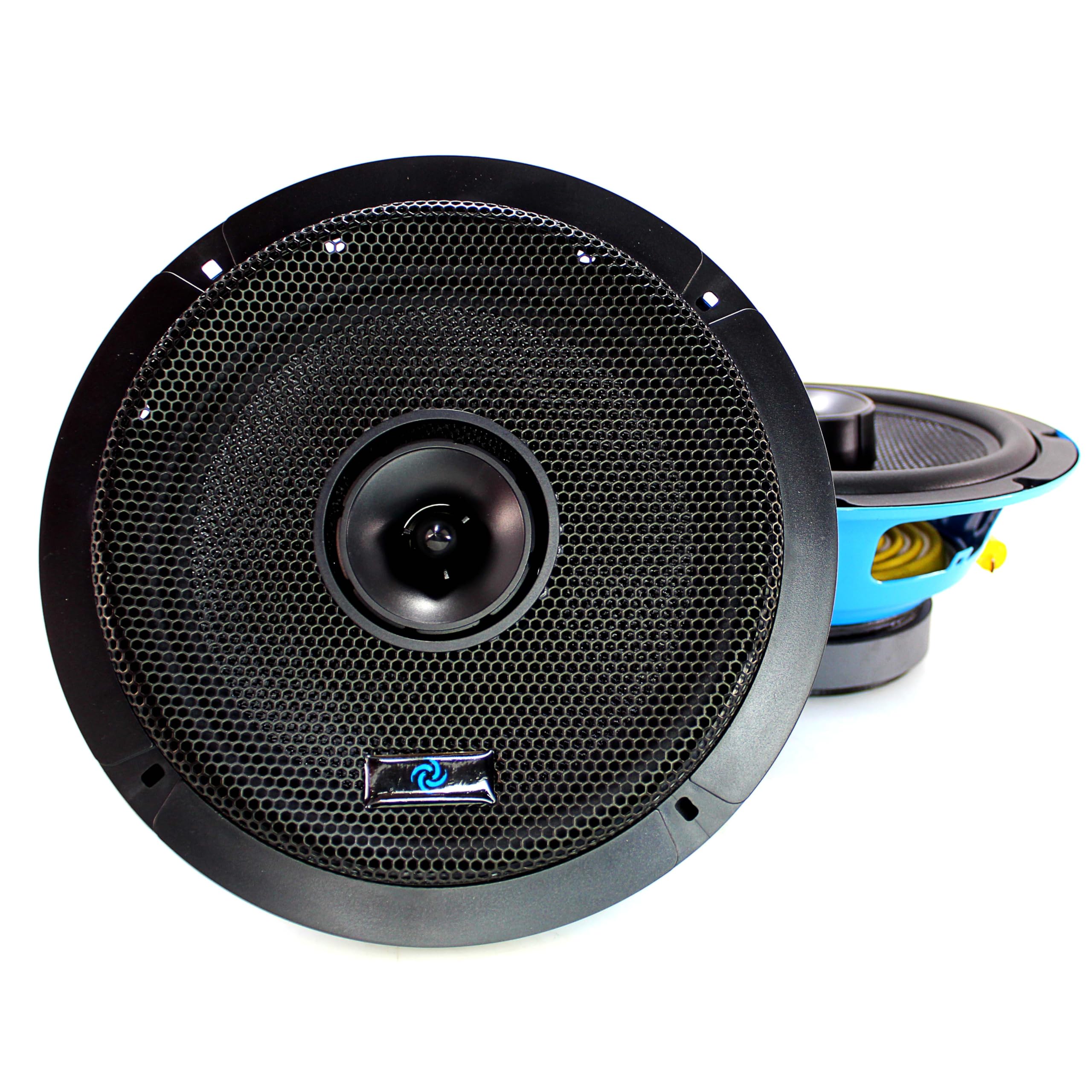 Galeforce Audio Pair of 8 Coaxial 200W Max Midrange Marine Speakers, Blue