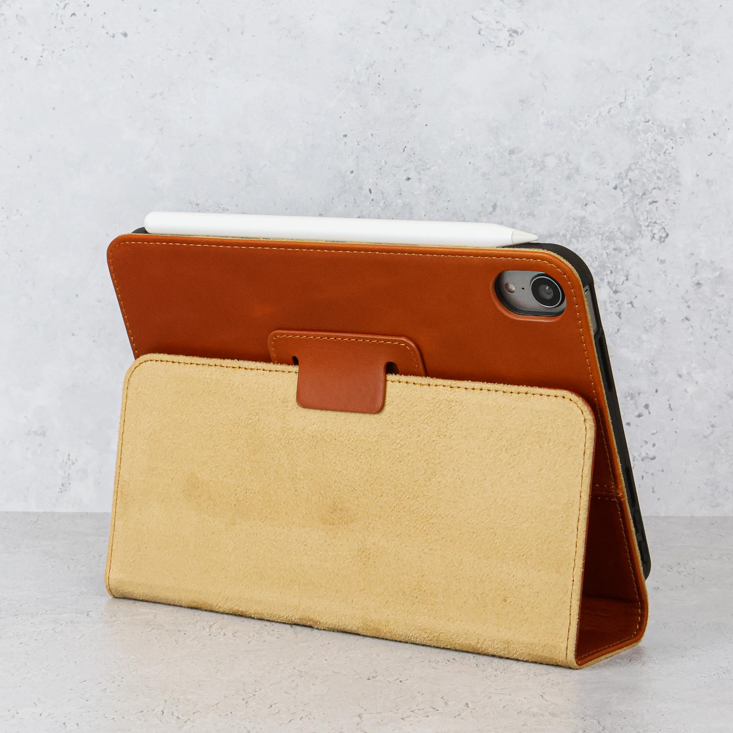 Casemade Real Leather Case Compatible With Ipad Mini 6Th Gen (2021)   Full Grain Leather Cover, Auto Sleep/Wake, Dual Stand Posi