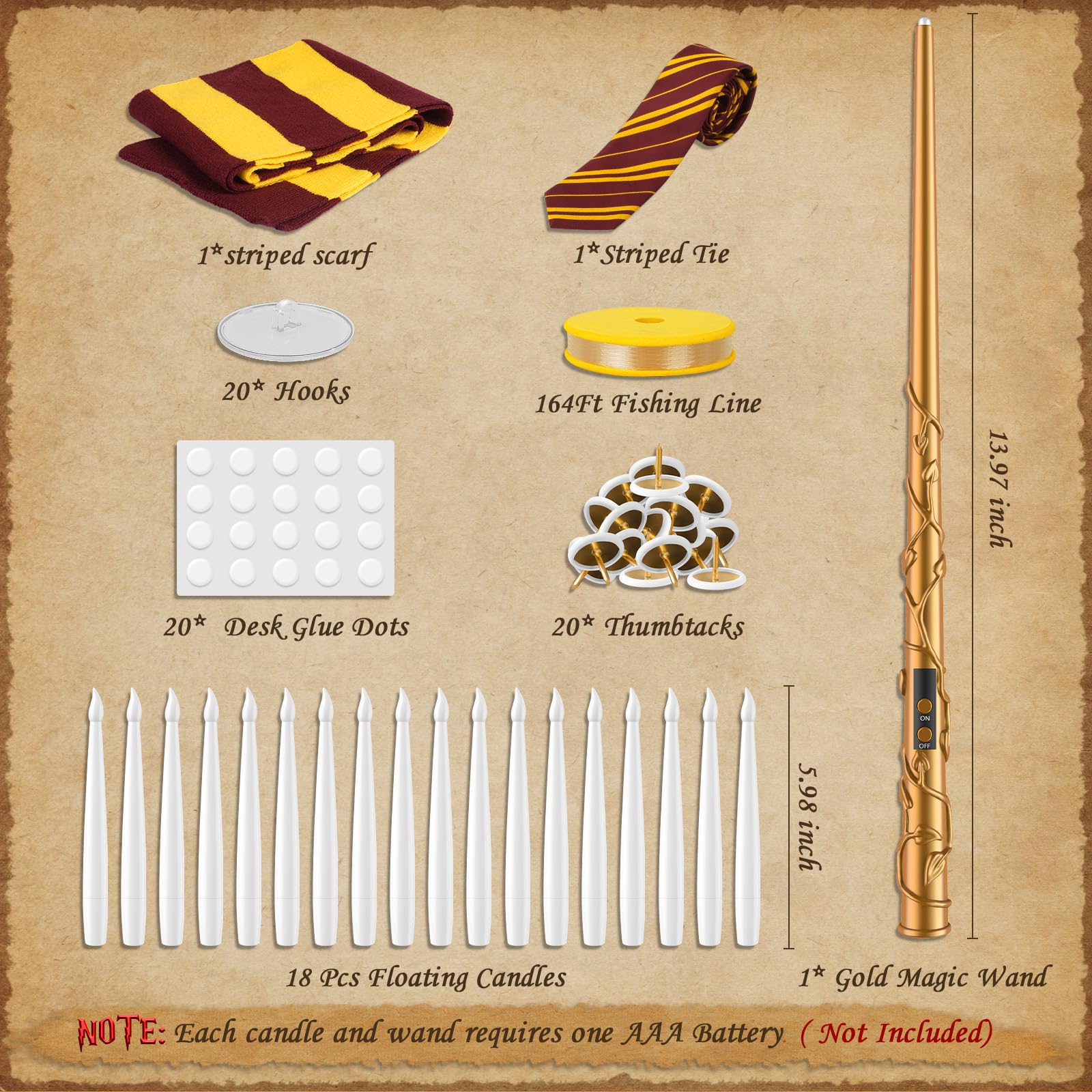 Tlpuhu Halloween Floating Candles 18 Pcs   Magical Flameless Candles With Wand Flickering Warm Lights Ideal For Indoor Window Be