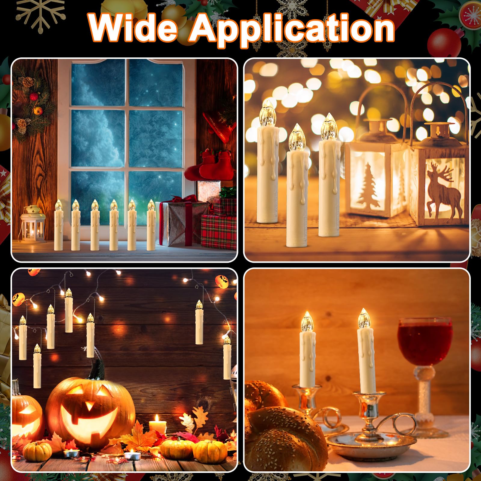 Racegt 20 Pcs Flameless Candles With Remote, Clip On Candle Lights For Christmas Tree With Timer, Battery Operated Led Window Ca