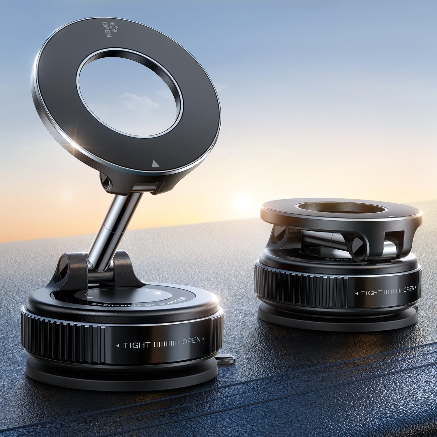 Joyroom Vacuum Magnetic Car Phone Holder, Strongest Suction Cup 360 Adjustable Magsafe Car Phone Mount, Foldable Cell Phone Hold