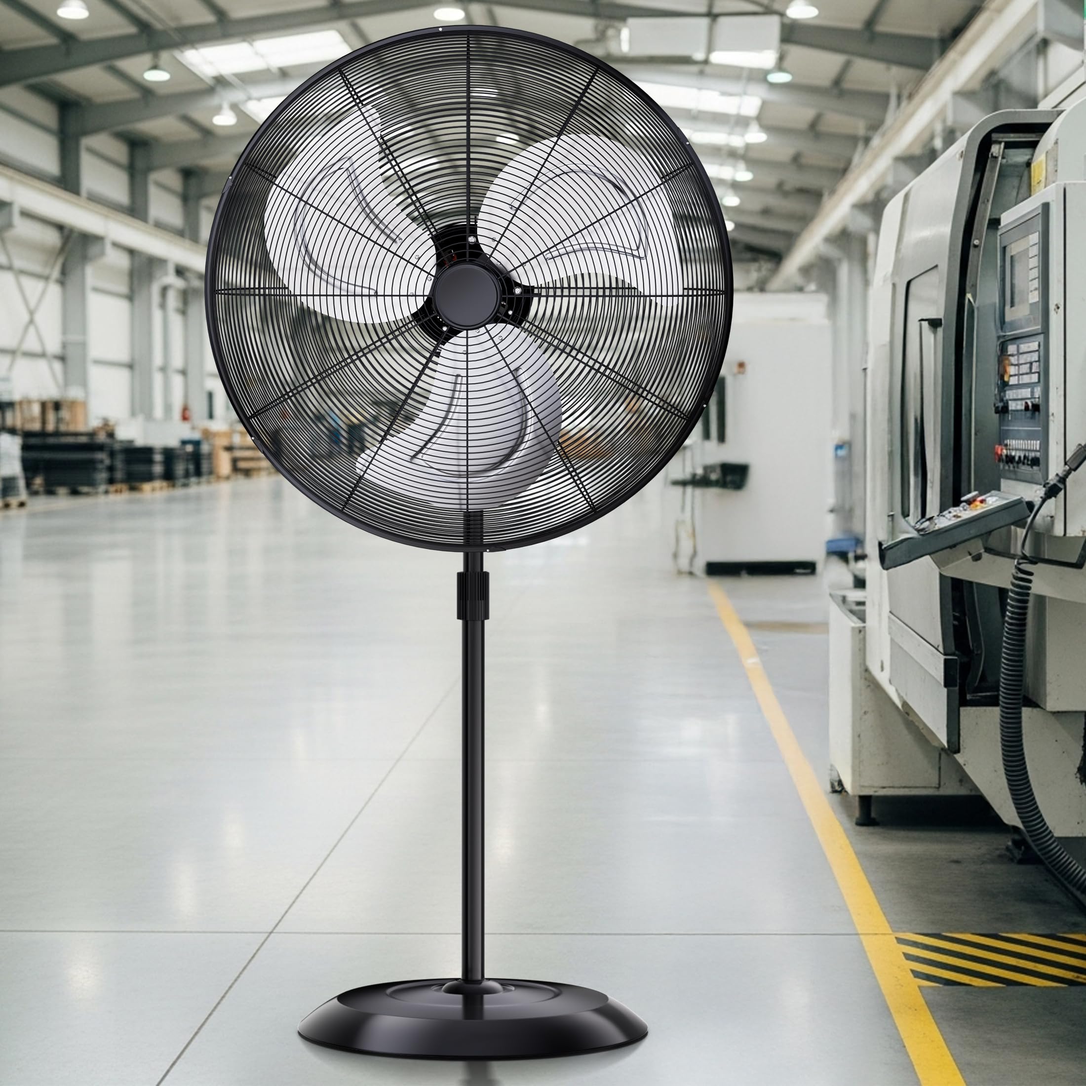 Uthfy 30 9600 CFM Outdoor Pedestal Fan Oscillating, High Velocity standing fan with 3 Speed, Adjustable Height, Industrial Fans