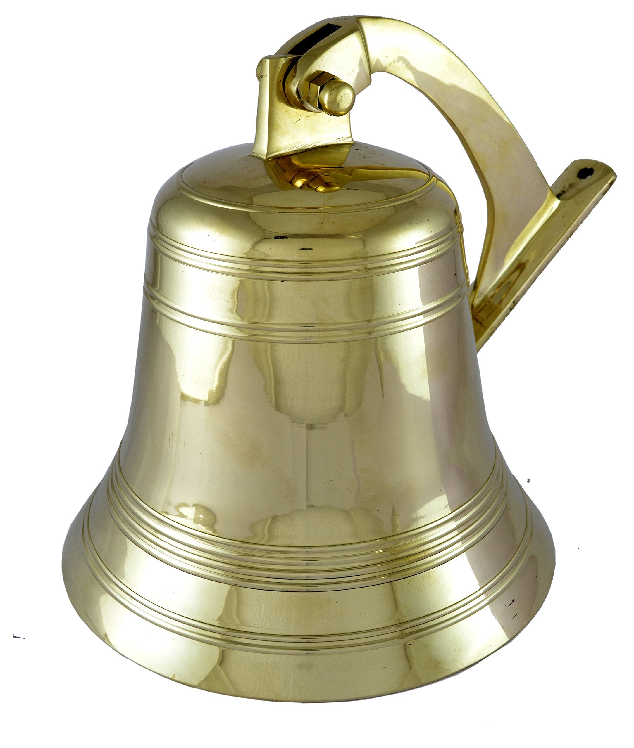 Brass Nautical 3-Inch Brass Bell - Wall Mounted US Navy Ship Bell, Colorful Hanging Doorbell for Home Decor and Nautical Themes