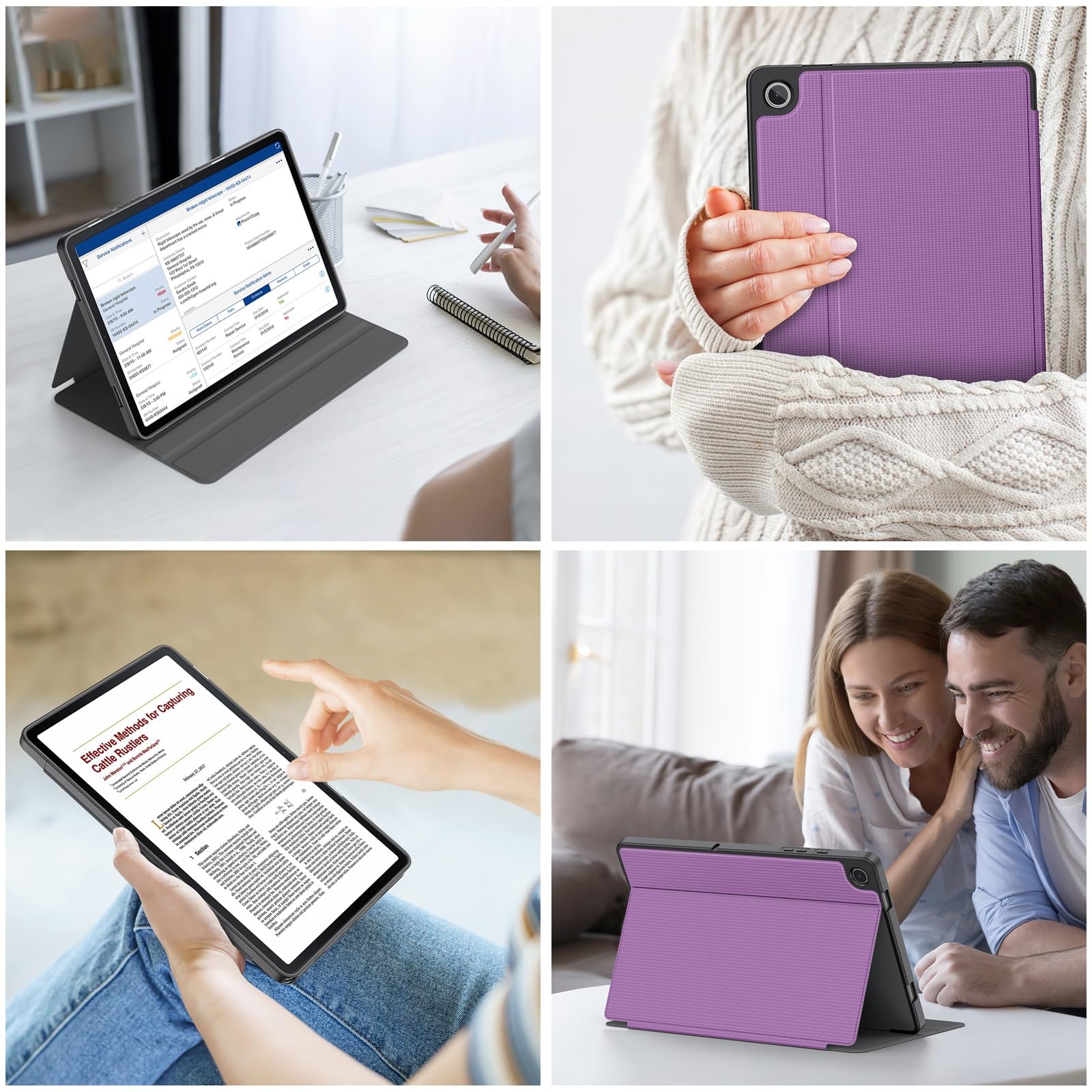 Soke Case For Galaxy Tab A9+/A9 Plus 11 Inch 2023, Shock Proof Smart Folio Stand Case, Multi  Viewing Angles, Soft Tpu Back Cover For Samsung Galaxy Tab A9+ Tablet [Sm X210/X216/X218], Violet