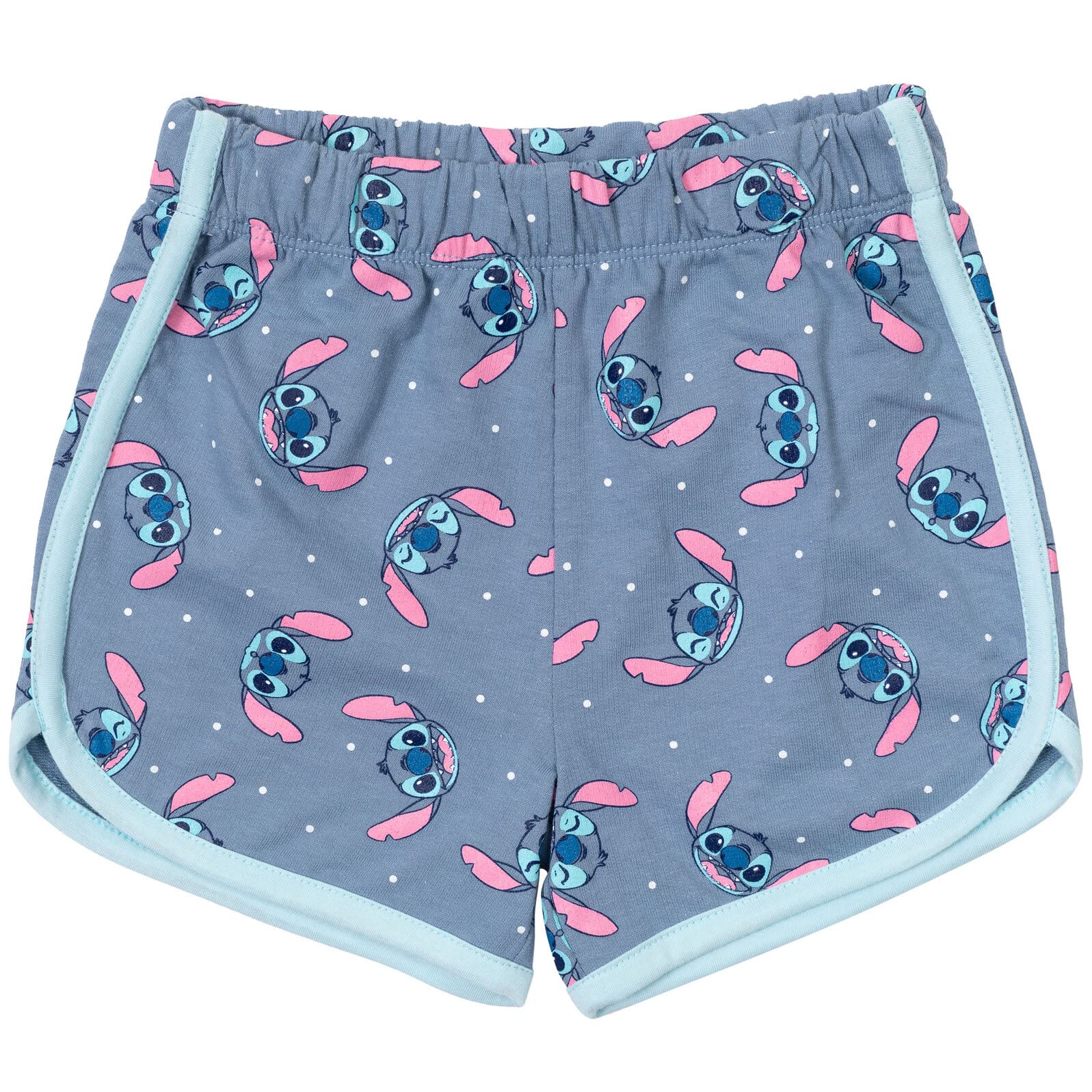 Disney Lilo & Stitch Big Girls T Shirt And French Terry Shorts Outfit Set Blue 10 12