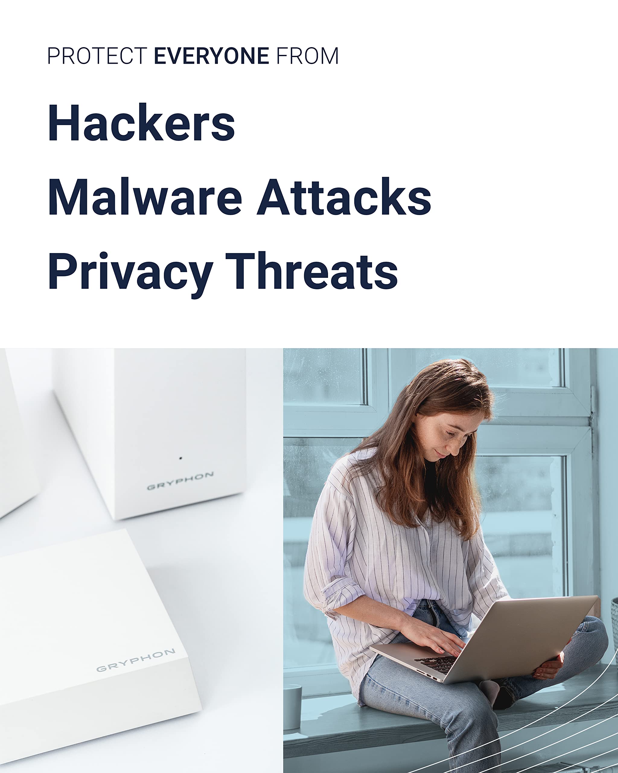 Gryphon Ax   Ultra Fast Mesh Wifi 6 Parental Control Router 2 Pack   Advanced Content Filters And Next Gen Firewall   4.3 Gbps A