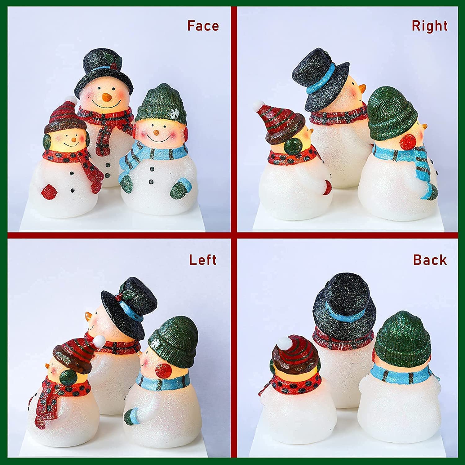 Gorge Moment Flameless Candles, Snowman Real Wax Hand Carved Candles, Flickering Led Candles With Remote, Battery Operated Candl