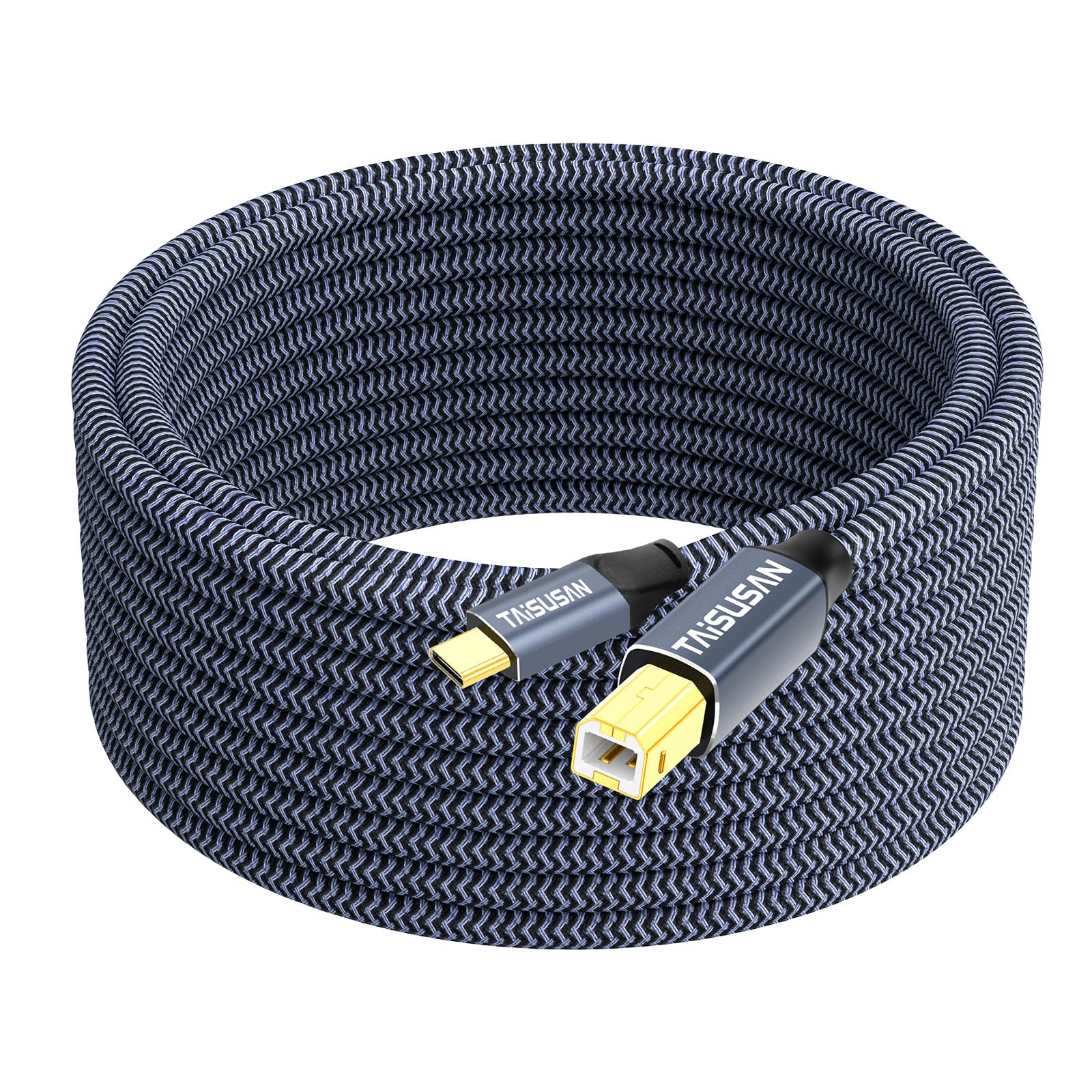 TAISUSAN 10ft USB C to USB B Printer Cable - Compatible with MacBook Pro/Air, Printers and Scanners