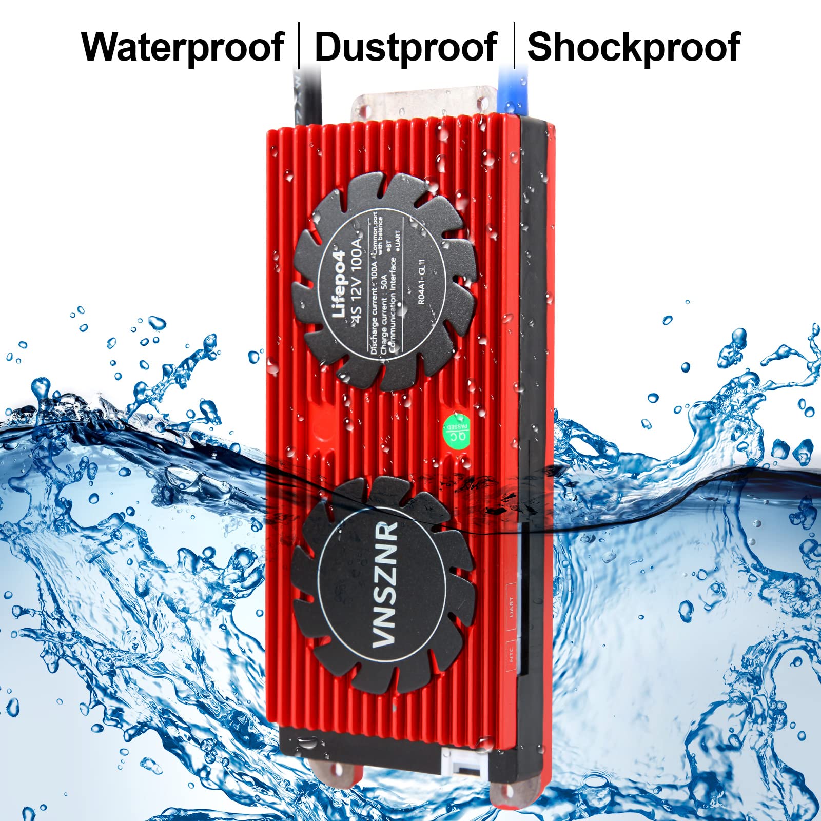 Vnsznr Lifepo4 Bms 16S 48V 100A Lithium Iron Phosphate Battery Management System Pcb Protection Board With Balance Leads Wires F