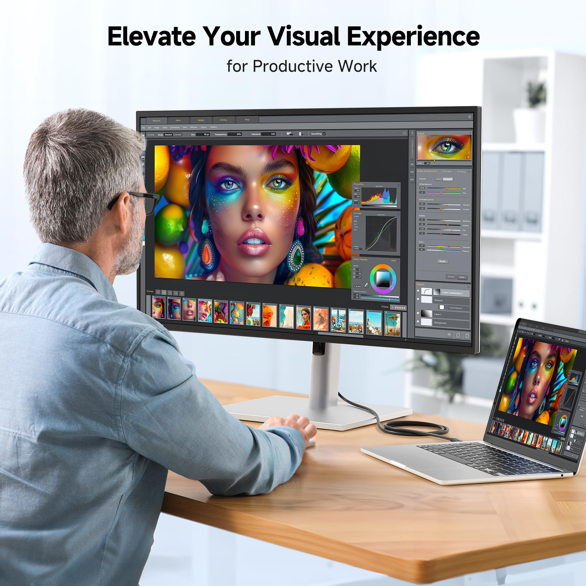 Cable Matters Vga Cable With Ferrites - 15Ft, Vga Cord For Computer Monitor, Monitor Cable Male To Male