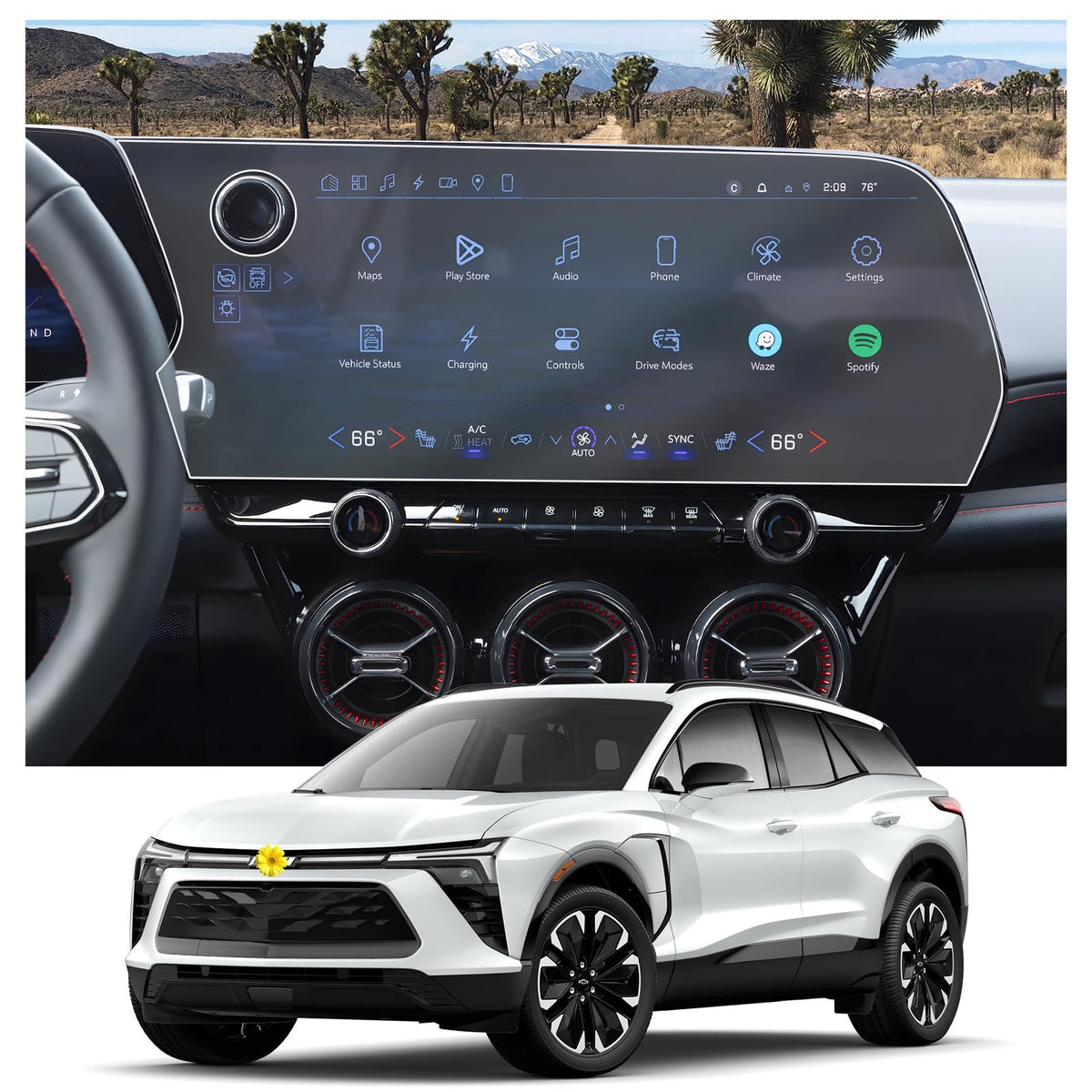Cdefg 2 Pack For 2024 2025 Chevy Blazer Ev/ 2024 2025 Chevrolet Traverse/ 2024 2025 Equinox Ev 17.7” Screen Protector For 2024 2025 Blazer Ev/Traverse Equinox Ev Accessories Screen Protector