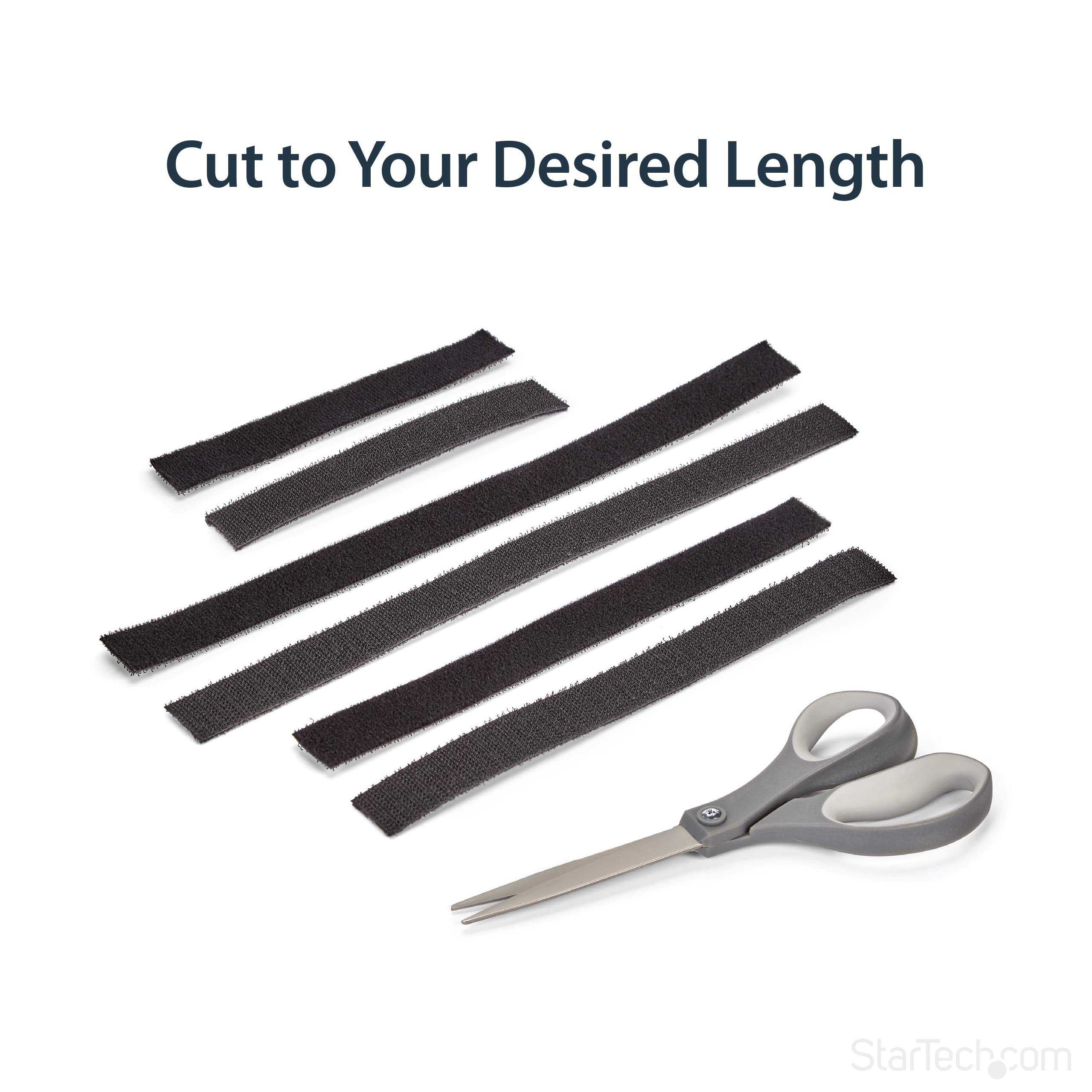 Startech.Com 100Ft. Hook And Loop Roll - Cut-To-Size Reusable Cable Ties - Bulk Industrial Wire Fastener Tape - Adjustable Fabri