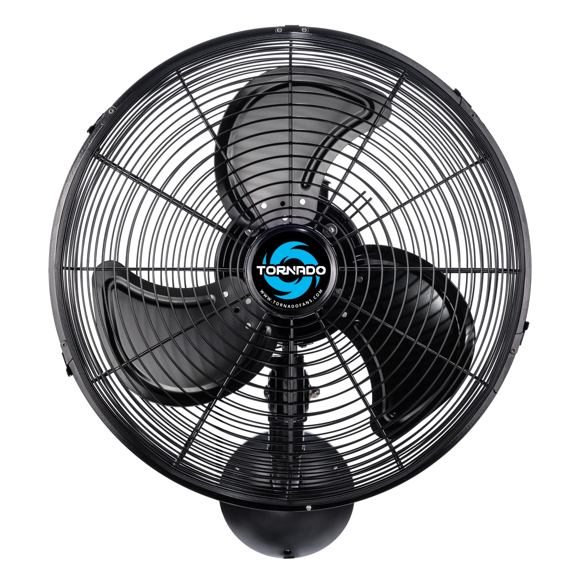 Tornado 16-Inch Pro Series Waterproof Outdoor Oscillating Wall Mount Fan - Heavy-Duty High-Velocity Metal Fan for Industrial, Co