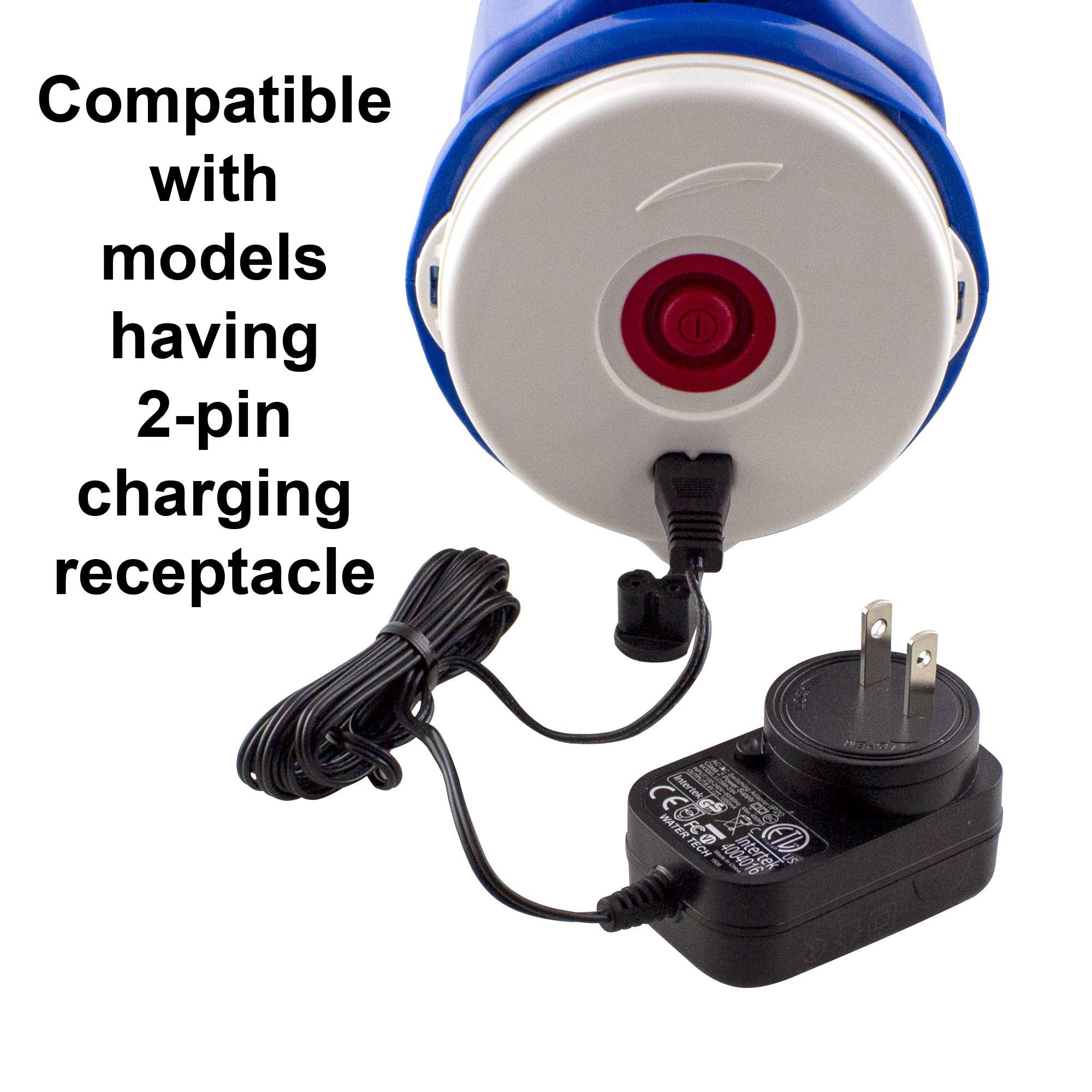 POOL BLASTER Wall Charger LC099-2SK for Catfish, Ultra, Pulse, Hydro 500, Volt FX-4 Li, Speed Vac Turbo - Black