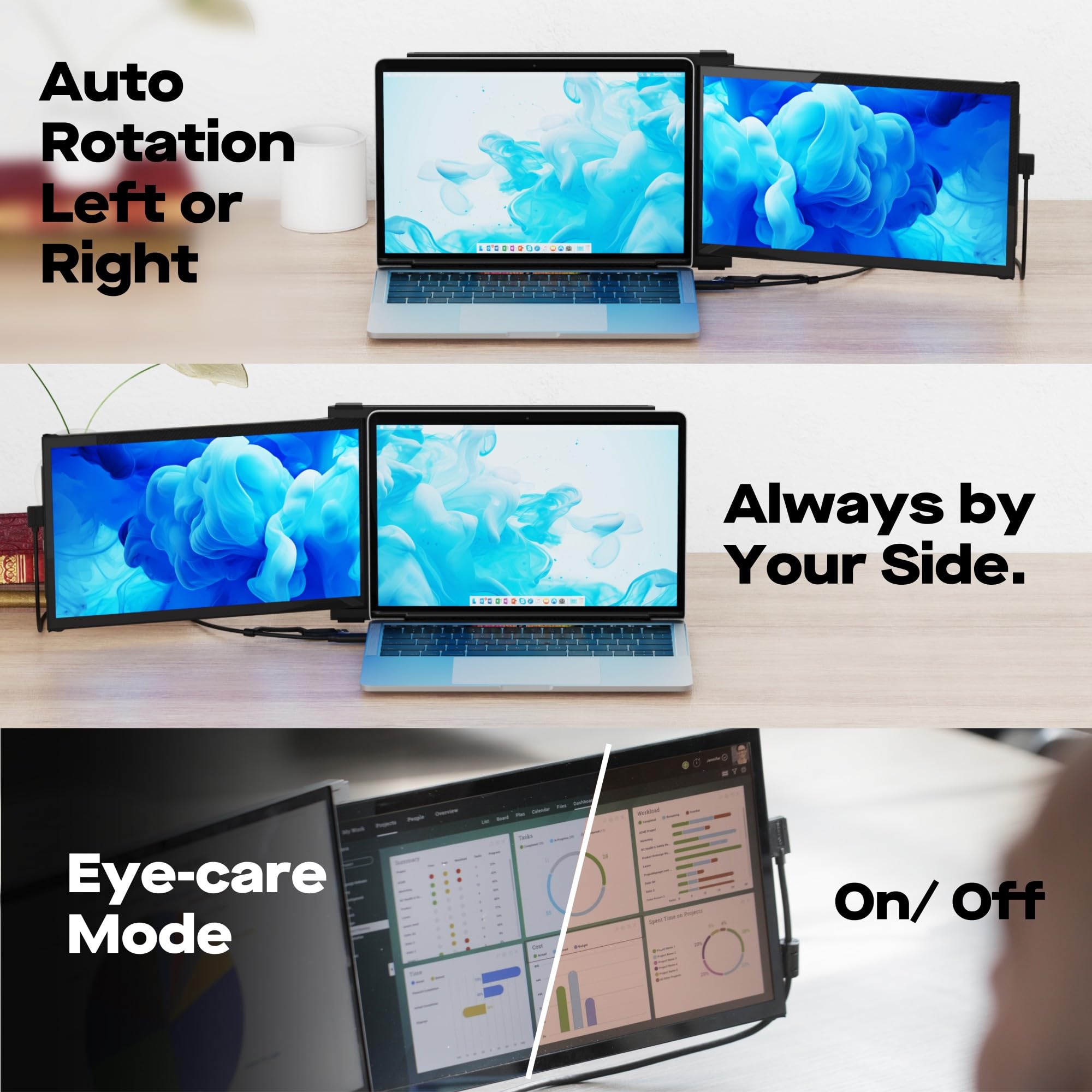 Portable Monitor For Laptops, New Mobile Pixels Duex Plus Ds 13.3'' Fhd 1080P Laptop Screen Extender, Usb C/Hdmi Plug And Play L