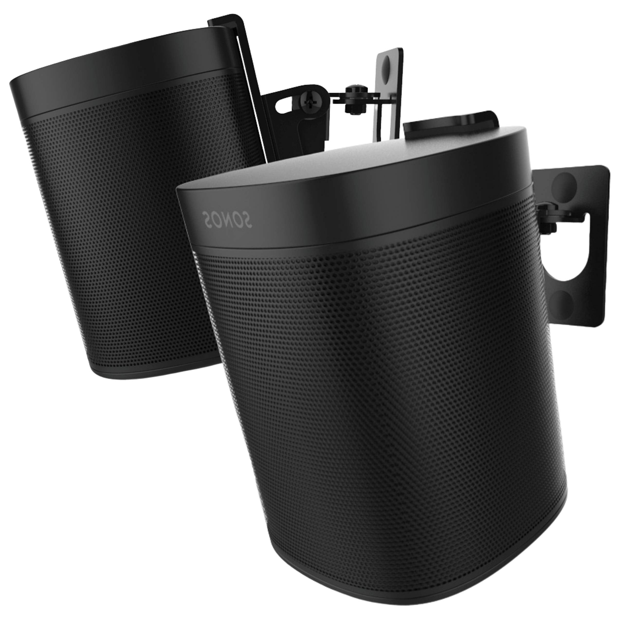 2 X One, One Gen 2, One Sl, Play:1 Wall Mount Bracket, Twin Pack, Black, Compatible With Sonos One, One Gen 2, Onesl & Play:1