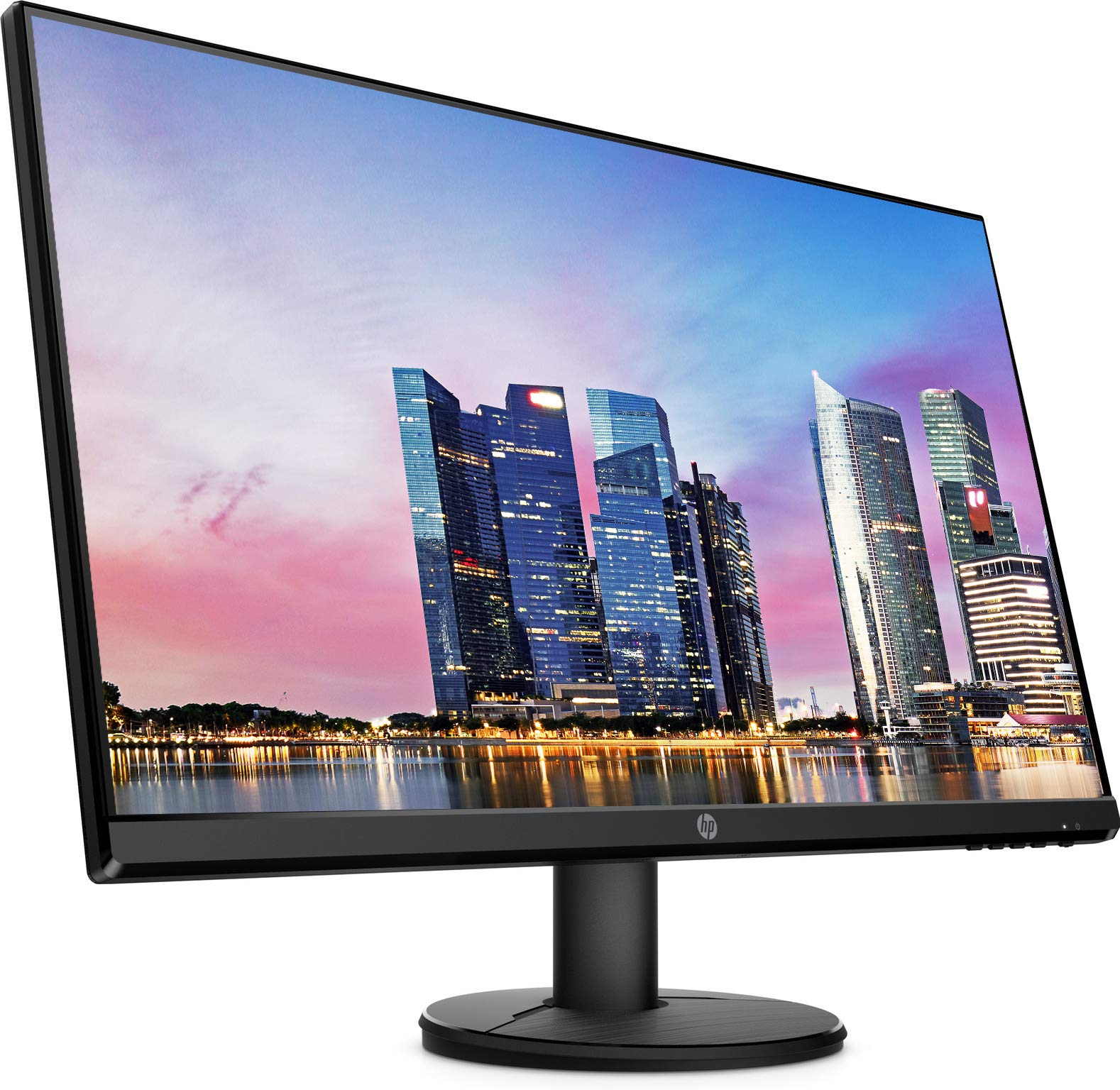 Hp V27I 27 Inch Fhd Ips Led-Backlit Lcd 2-Pack Monitor Bundle With Hdmi, Blue Light Filter, Dual Monitor Stand, Mk270 Wireless K