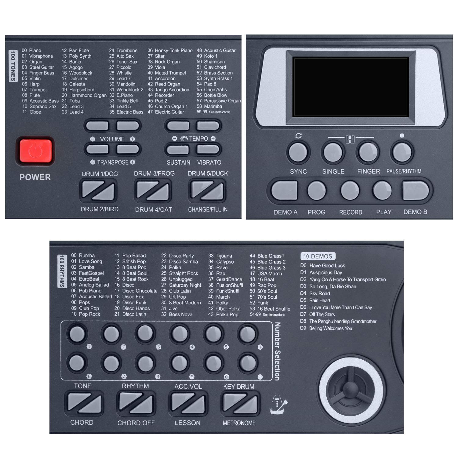 Hricane Kids Piano Keyboard, 61 Keys Beginner Electronic Keyboard Portable Digital Music Keyboard, Early Education Music Instrum