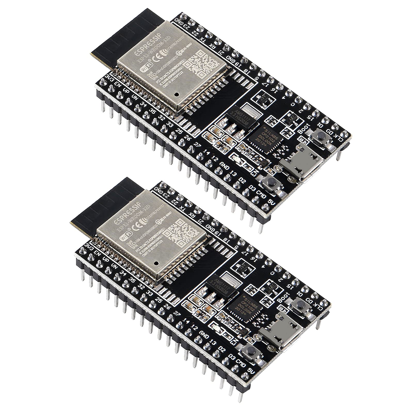 2 Sets Esp32 Devkitc Core Board Esp32 Development Board Esp32 32D Wifi+Bluetooth Compatible Iot Nodemcu 32 With 38Pins Esp32 Typ