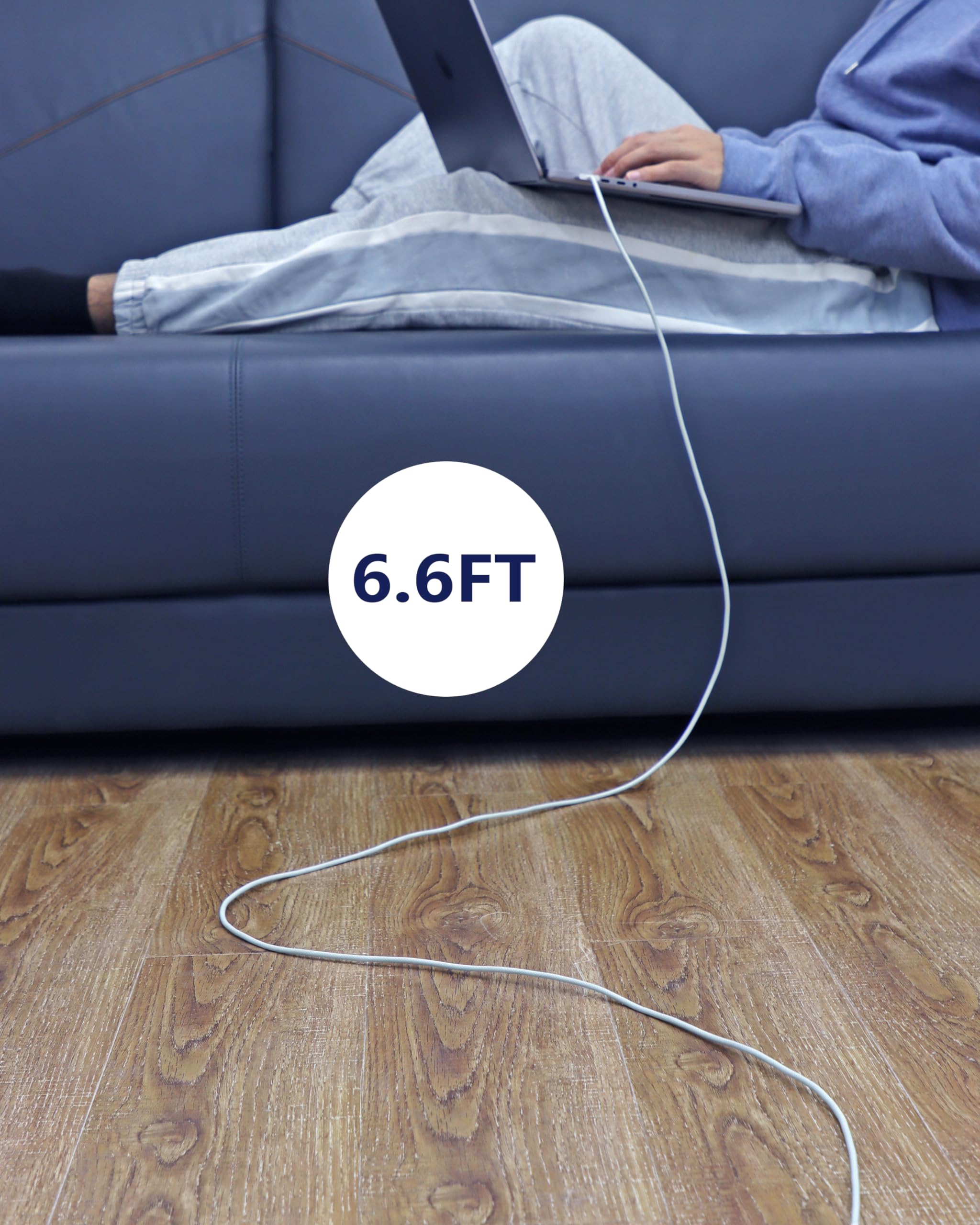 Derlulu Usb C To Magnetic 3 Fast Charge Cable (2 M/6.6 Ft), Usb C Cable Compatible With Macbook Air (15/13 Inch M3 2024, 15 Inch