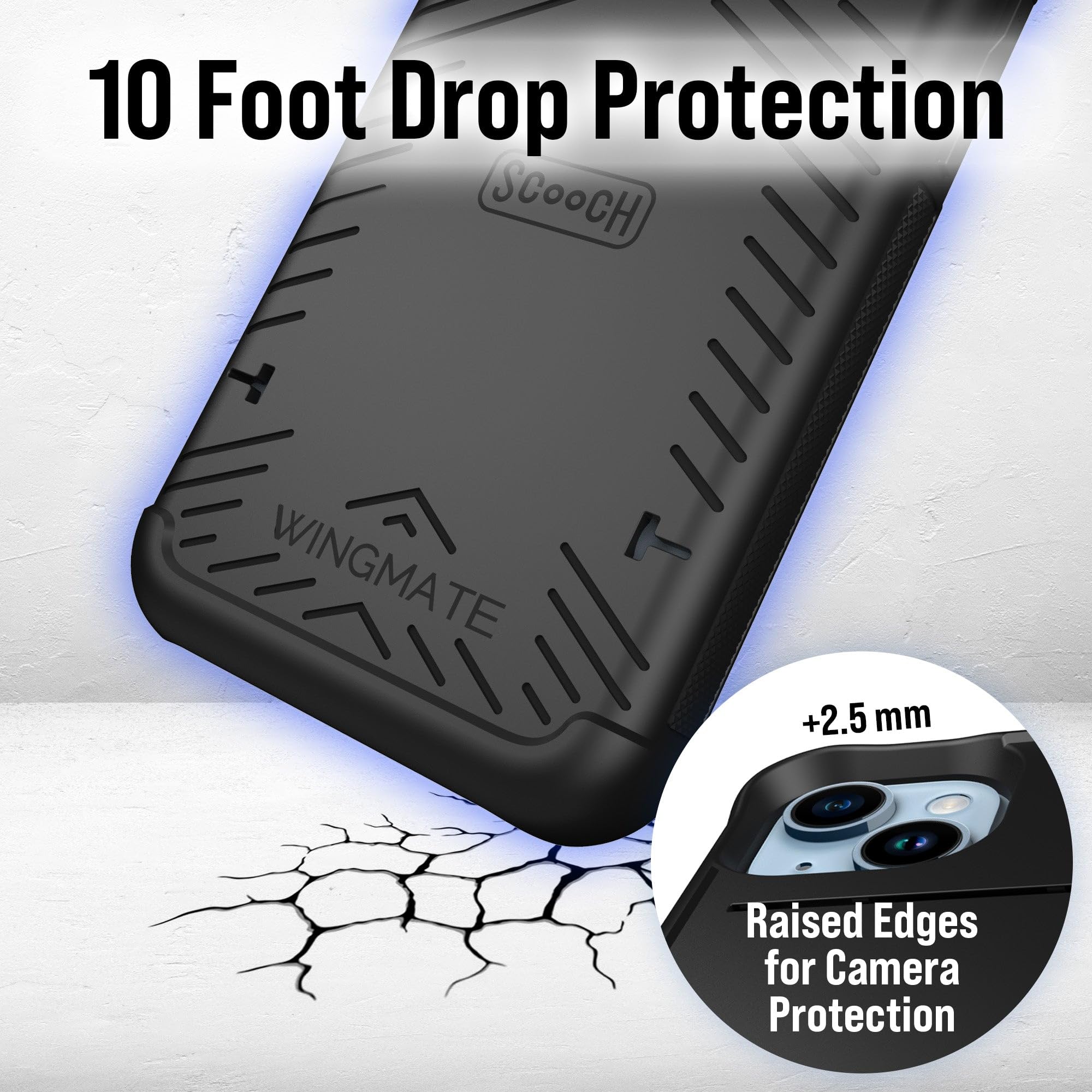 Scooch For Iphone 12 Mini Case With Card Holder, Wingmate Wallet Case With Hidden Card Slot And Rfid Protection For 3 Cards, 10-