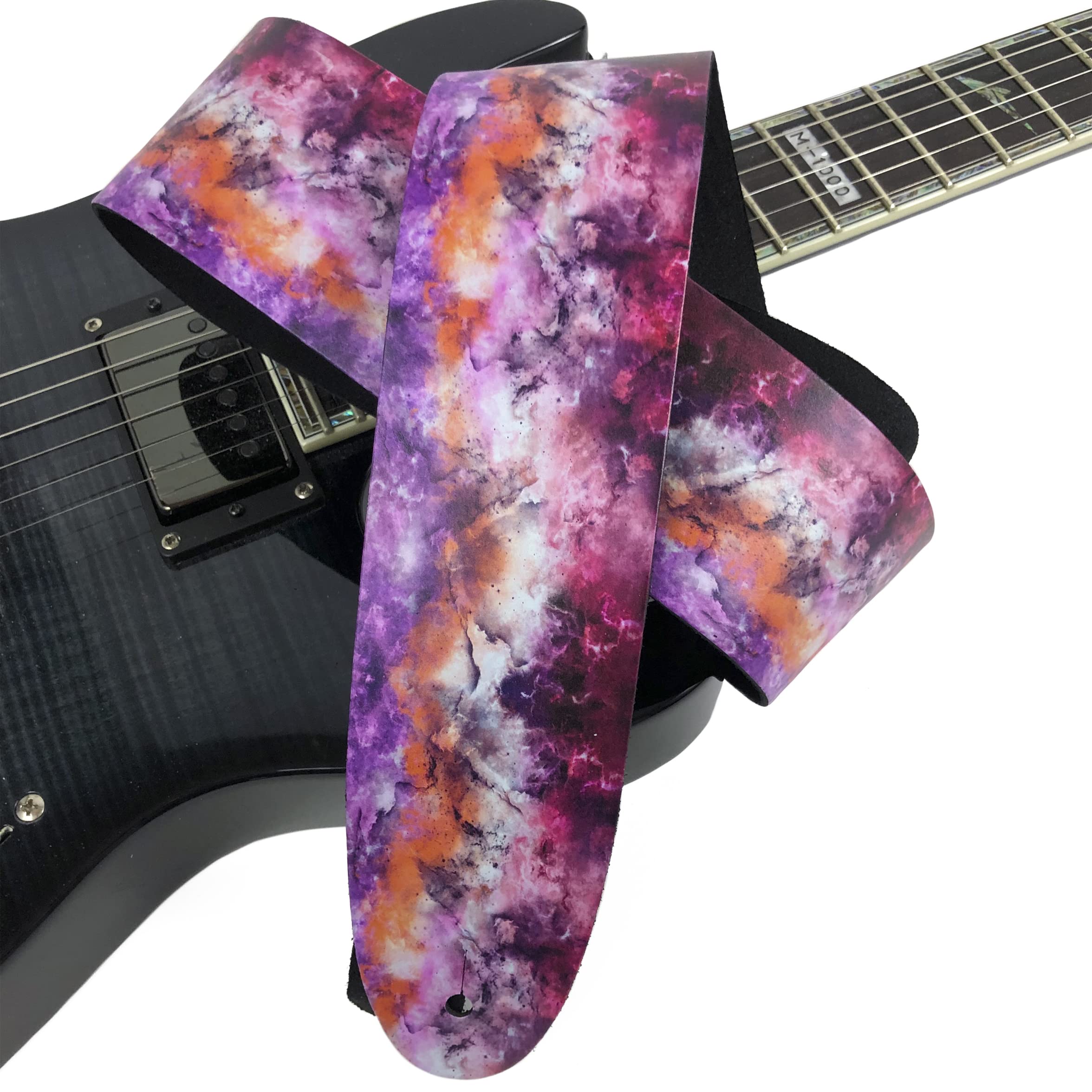 Perris Leathers Ltd. - Guitar Strap - Direct To Leather - Adjustable- Pink Crystal - For Acoustic/Bass/Electric Guitars - Made