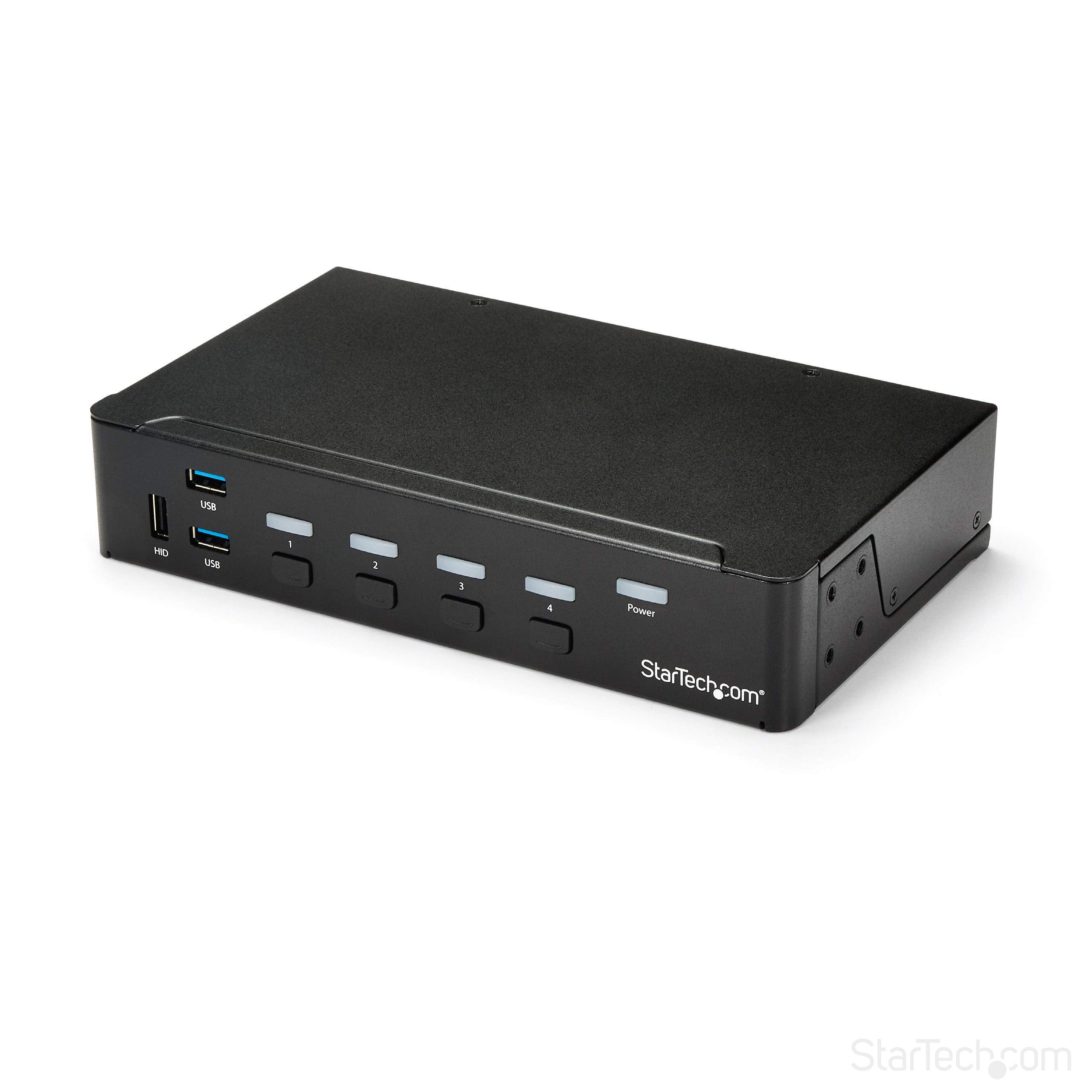 Startech.Com 4 Port Hdmi Kvm   Hdmi Kvm Switch   1080P   Usb 3.0 & Audio Support   Kvm Video Switch (Sv431Hdu3A2)