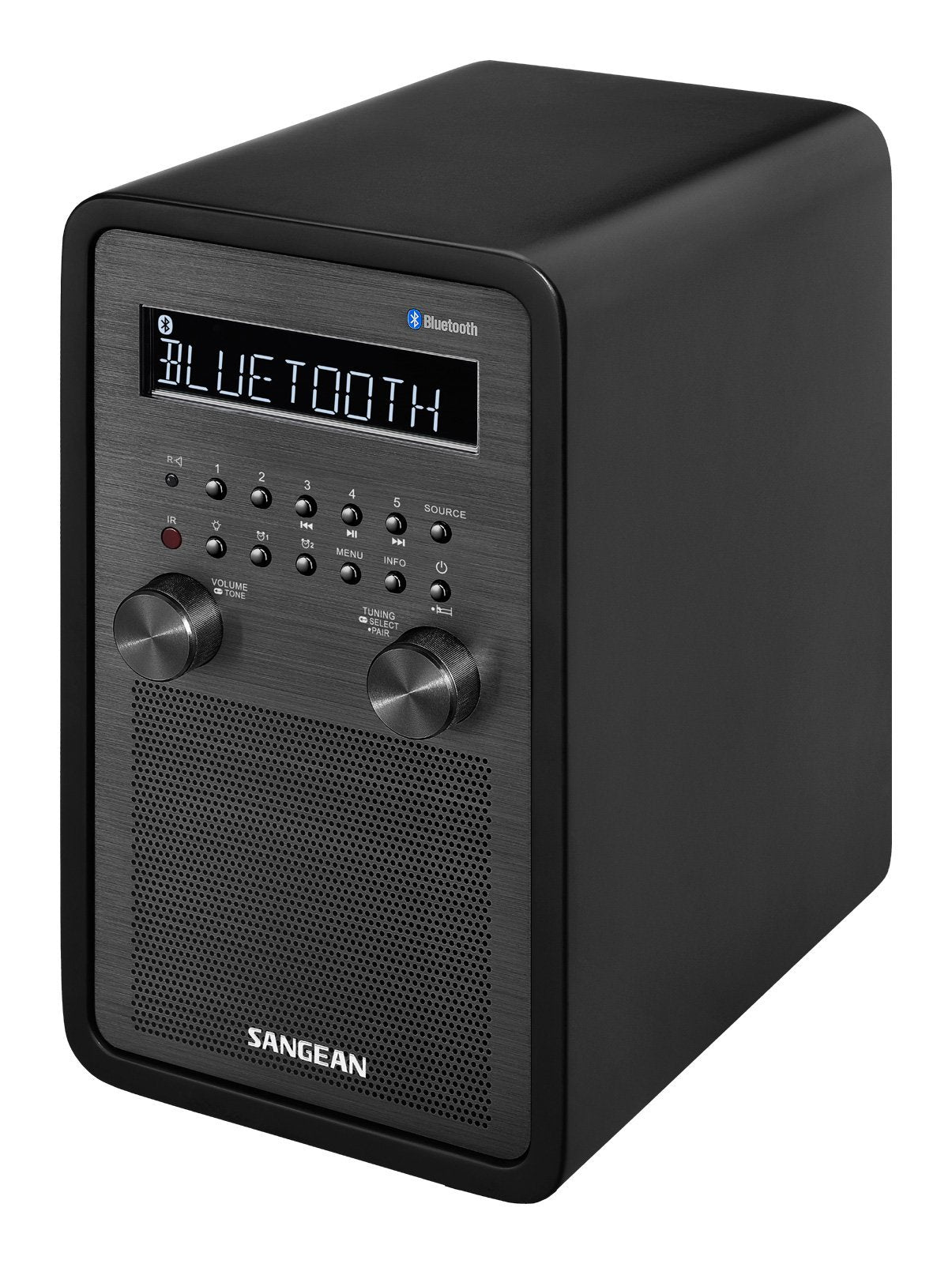 Sangean Wr 50 Am/Fm Rbds/Bluetooth Wood Cabinet Table Top Radio Black