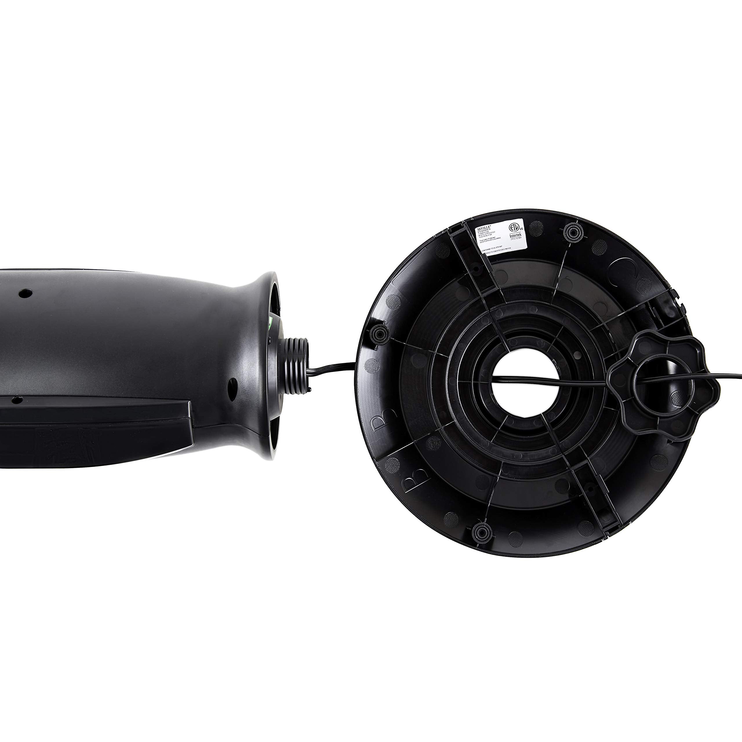 Seville Classics Ultraslimline Indoor Bladeless Oscillating Tower Fan Quiet Cooling Led Display Space Saving For Home W/Remote A