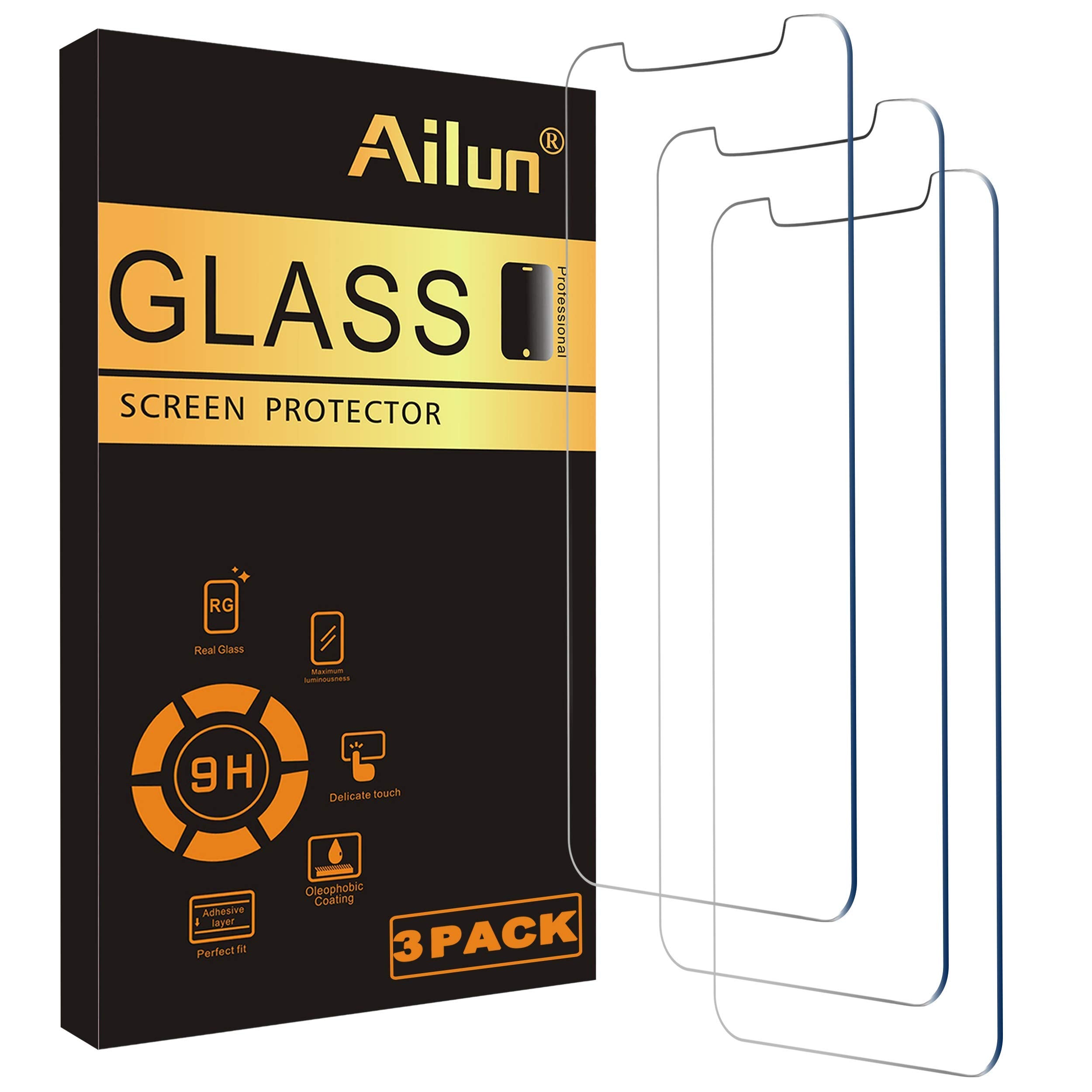 Ailun Glass Screen Protector For Iphone 12 Pro Max 2020 6.7 Inch 3 Pack Case Friendly Tempered Glass