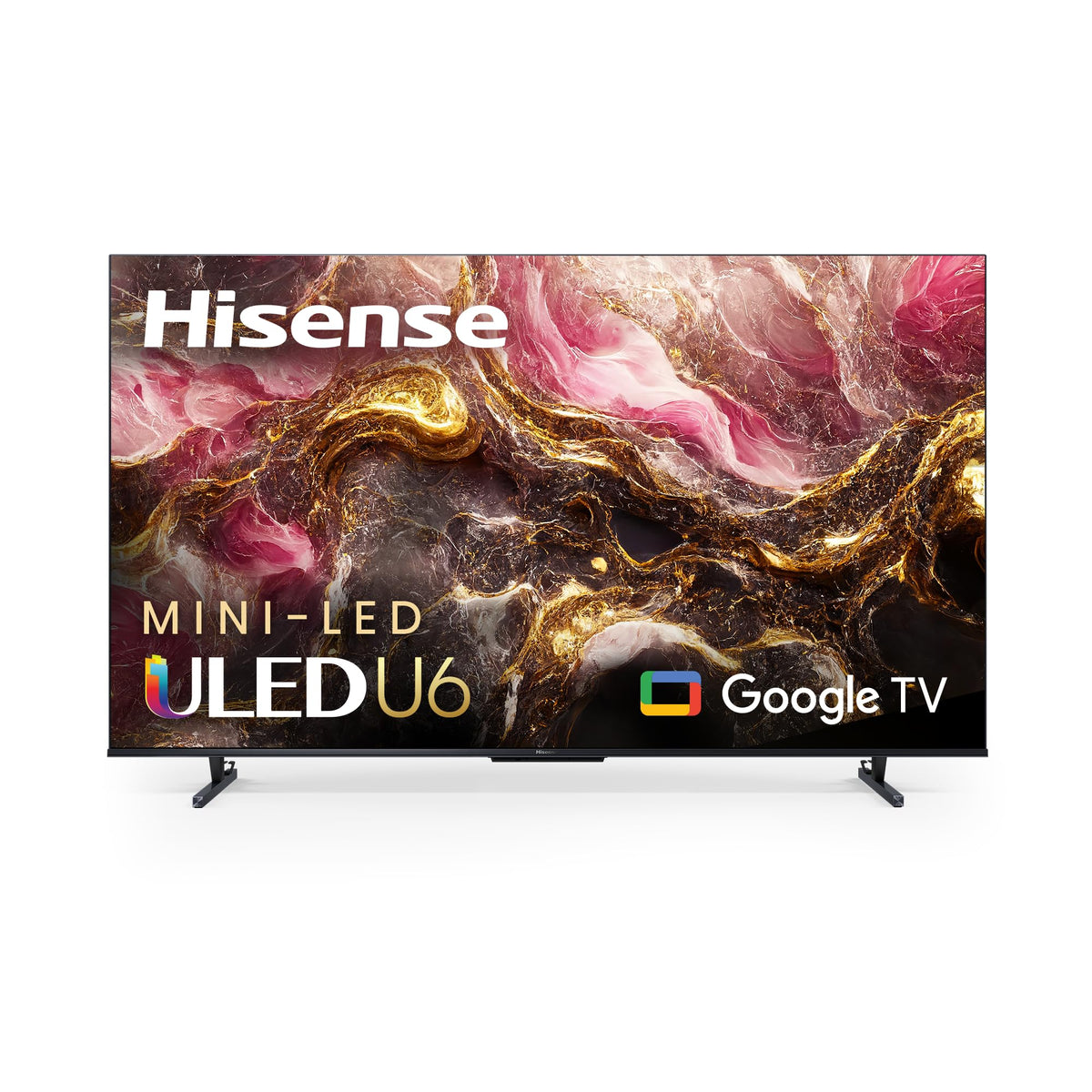 Hisense 65-Inch Class U6 Series Mini-LED ULED 4K UHD Google Smart TV (65U6K) - QLED, Full Array Local Dimming, Dolby Vision IQ，HDR 10+, VRR Game Mode Plus, 240 Motion Rate, Alexa Compatibility