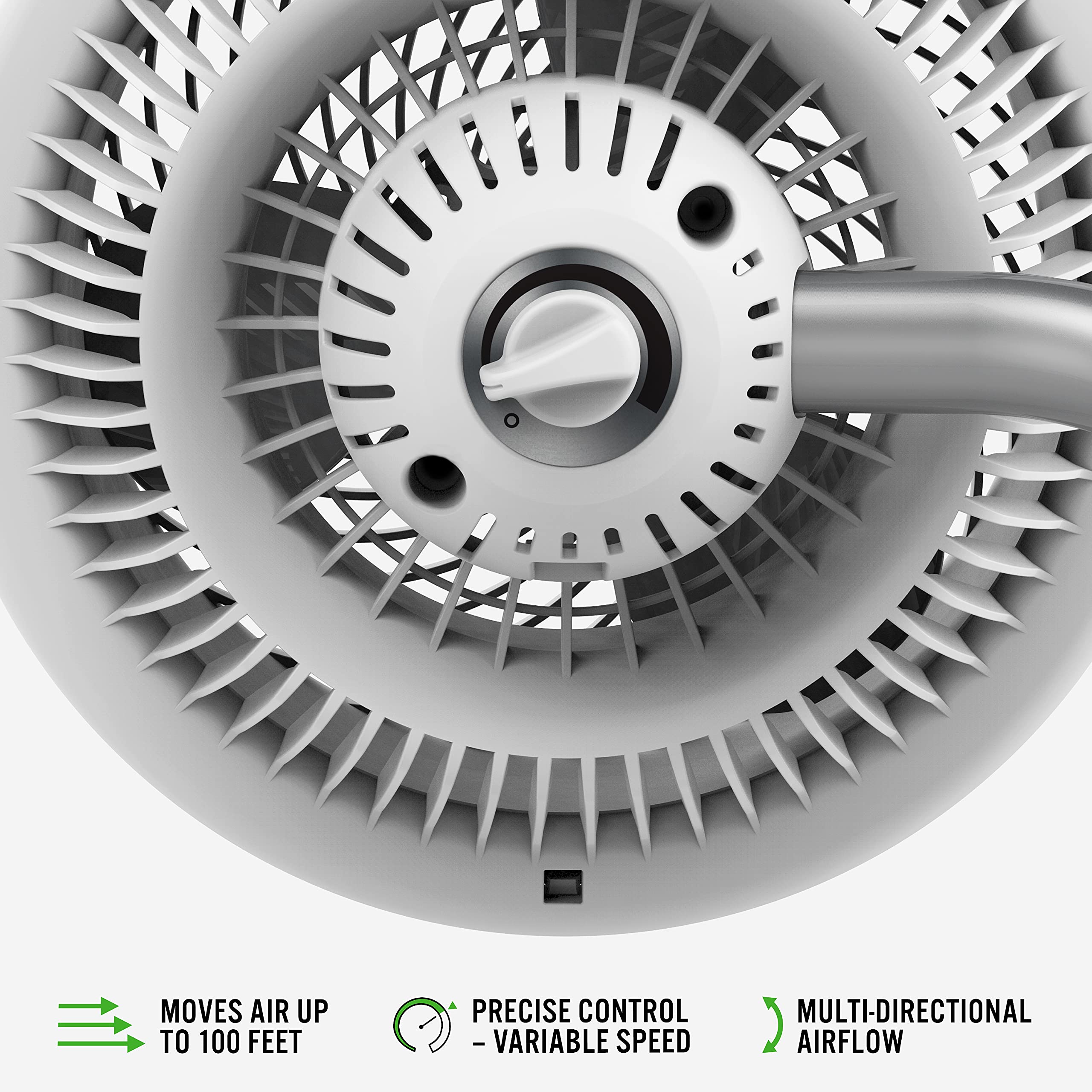 Vornado 723Dc Energy Smart Full Size Air Circulator Fan With Variable Speed Control, White, Large