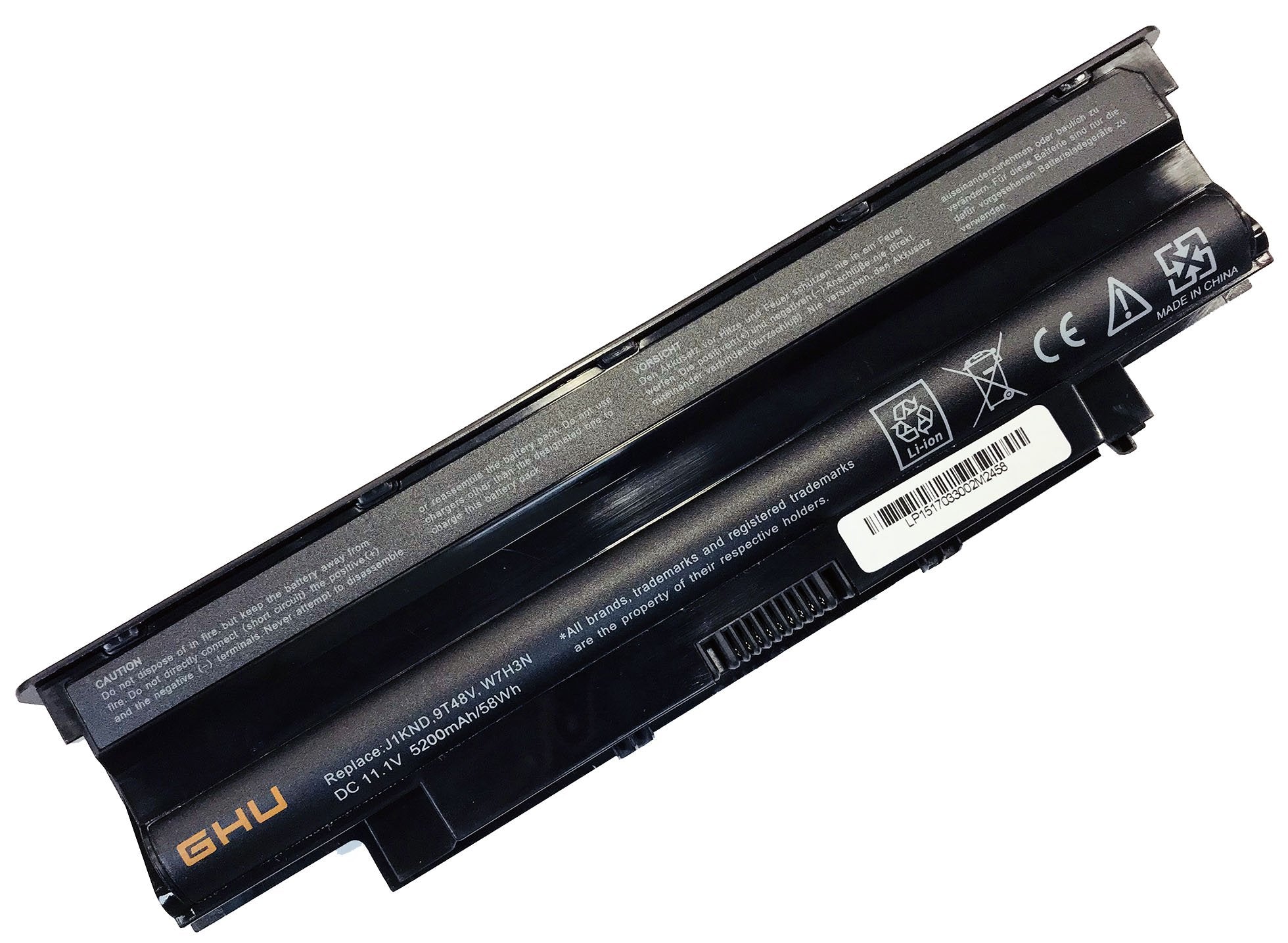 Ghu New Battery 58 Wh Replacement For J1Knd 4T7Jn Wt2P4 383Cw 312 1205 312 0233 312 0234 312 1280 Compatible For Dell Inspiron 3