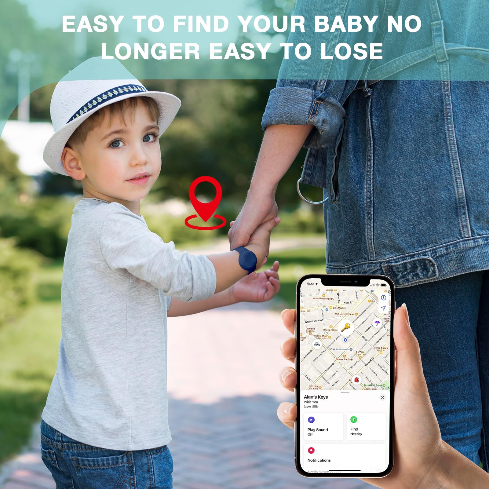 Waterproof Airtag Bracelet For Kids(2 Pack)   Soft Silicone Air Tag Wristband Kids, Lightweight Airtag Watch Band Gps Tracker Ho