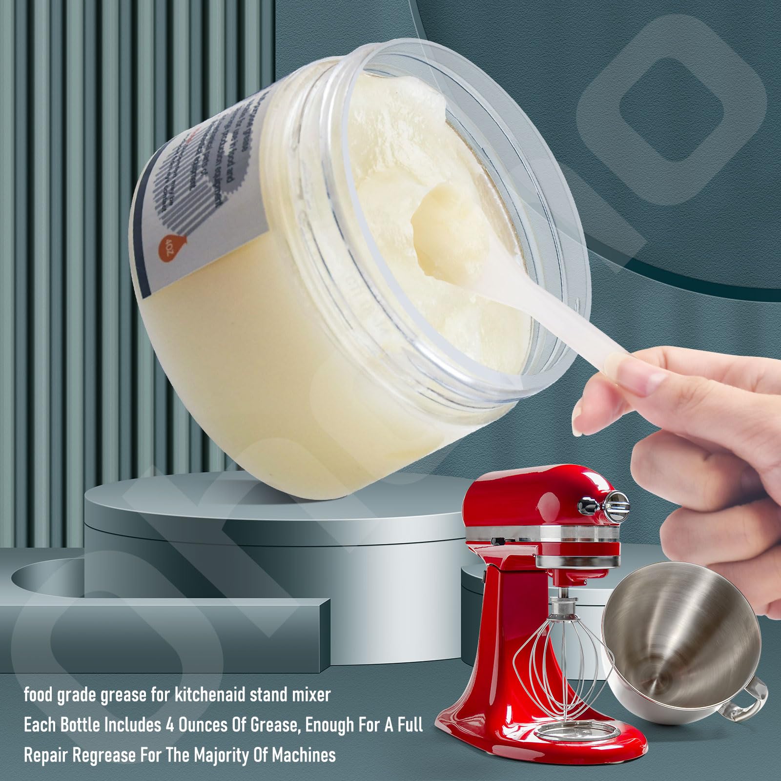 4 Oz Food Grade Grease & Gasket By Ohoho   Compatible With Kitchen Stand Mixer