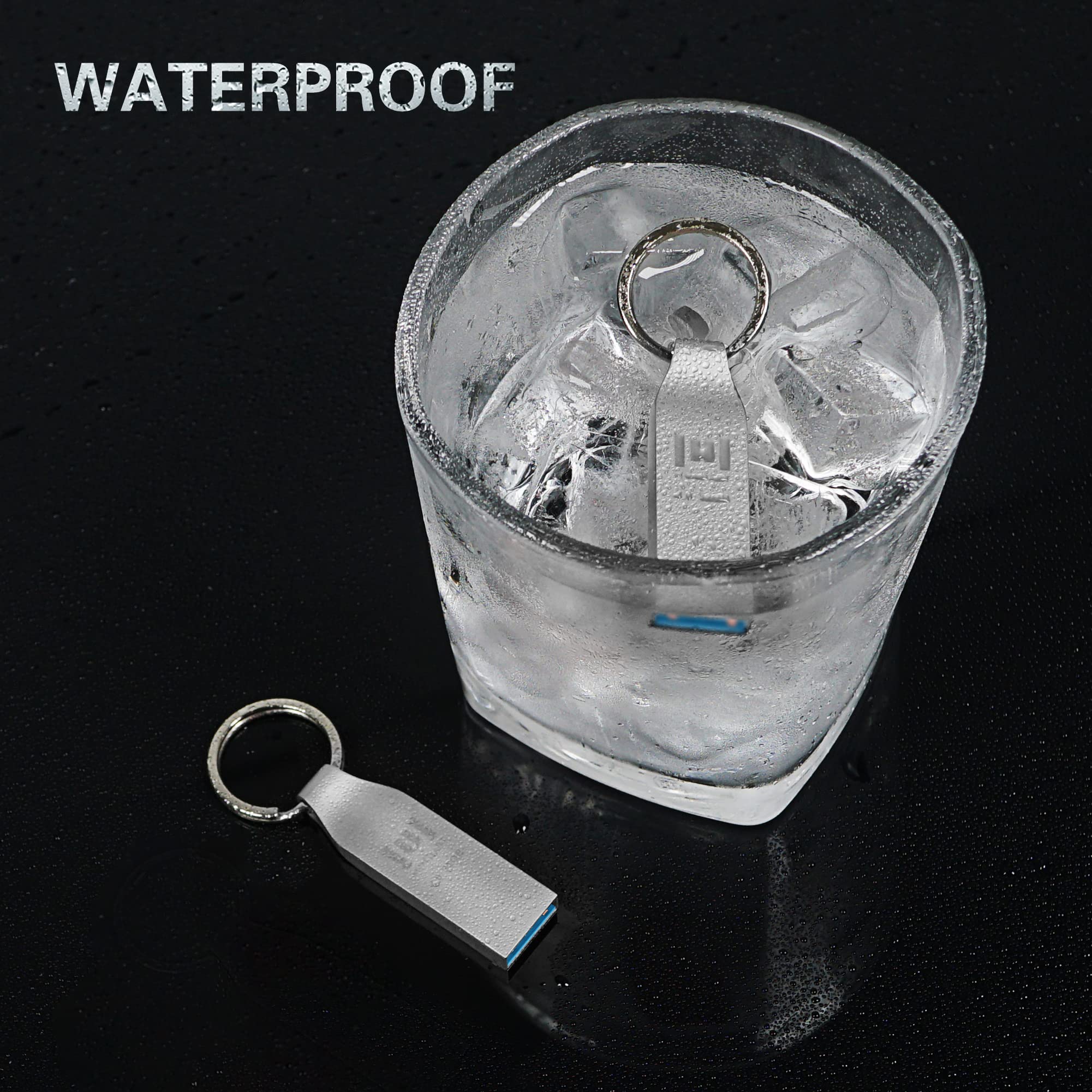 Mosdart Usb 3.0 Flash Drive 64Gb Metal Keychain Zip Drive Speed Up To 90Mb/S Fast Speed Usb3.0 Thumb Drive, 64 Gb Waterproof Jum