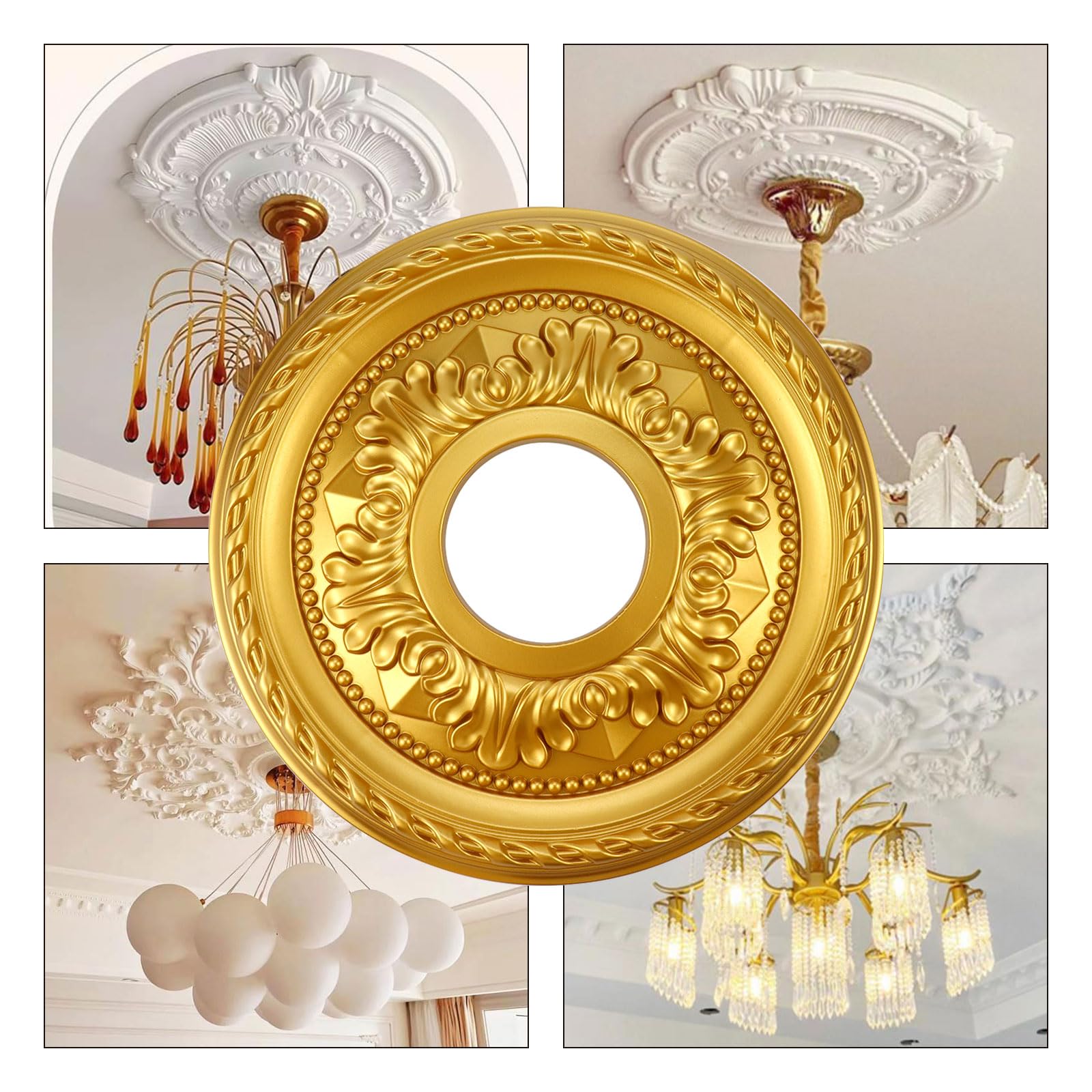 Crapyt Ceiling Medallions For Fans Small Ceiling Medallion Decorative Ceiling Medallions For Living Rooms, Dining Rooms, Shoppin