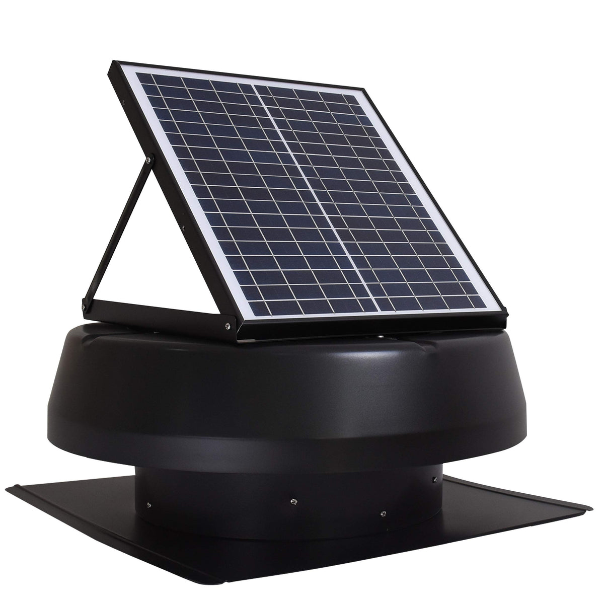 Iliving Hybrid Smart Thermostat Solar Roof Attic Exhaust Fan, 14'', 1750 Cfm, 2500 Coverage Area, Black
