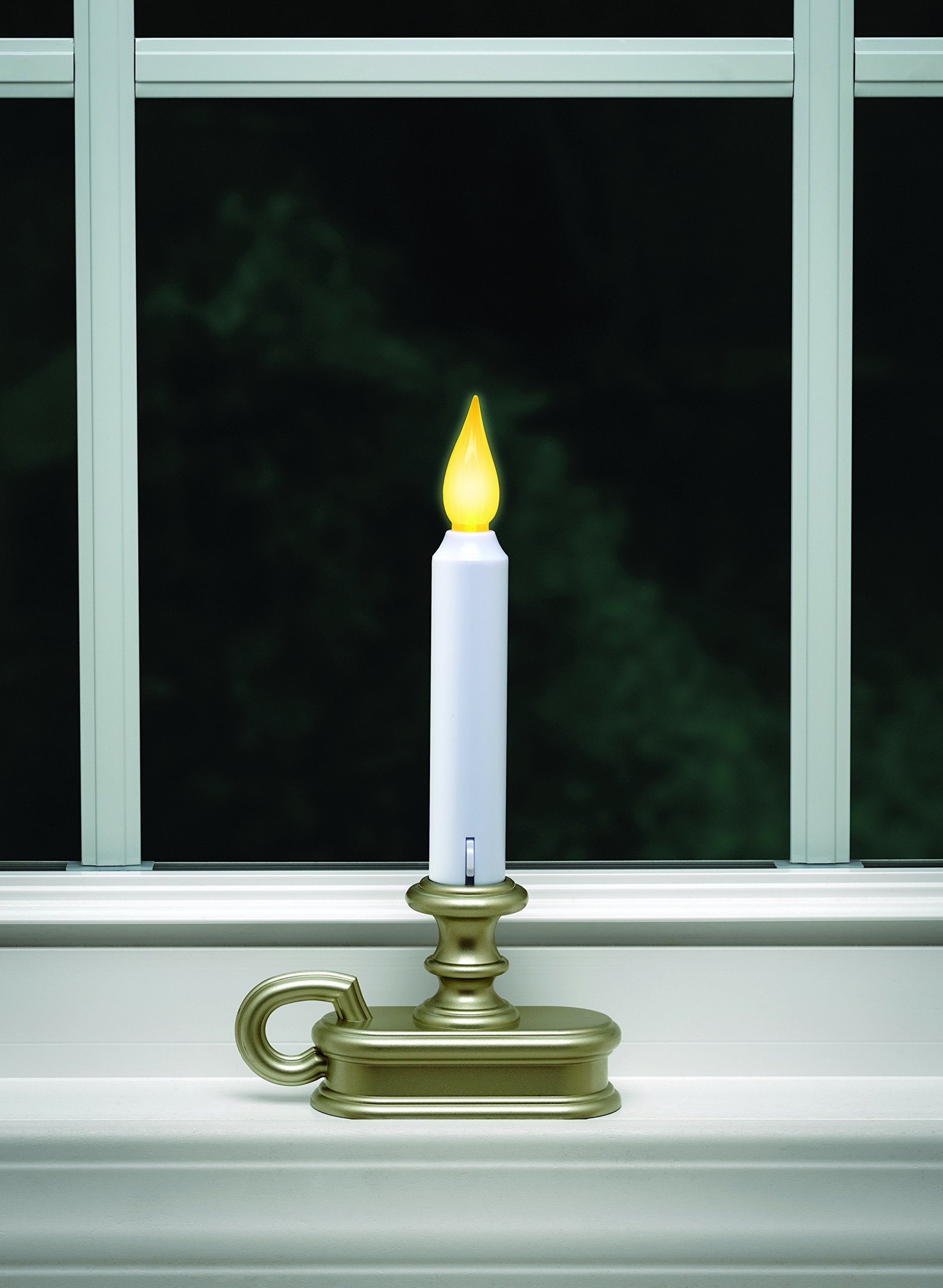 Xodus Innovations Fpc1215P 6 Battery Operated Dusk To Dawn Light Sensor Window Candle With Flicker Or Steady On Flame Setting, P