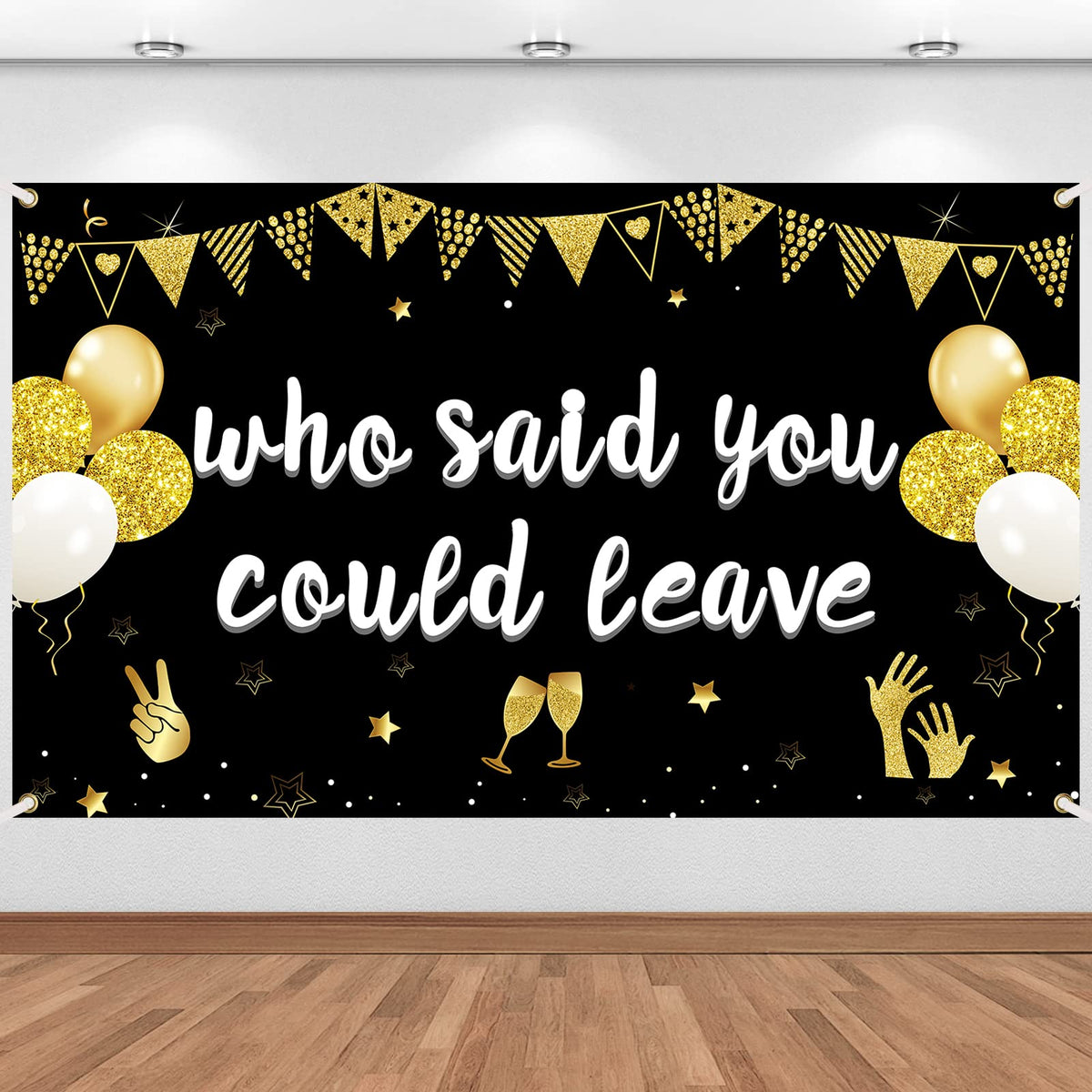 Retirement Party Decorations Who Said You Could Leave Banner, We Will Miss You Party Supplies Farewell Decorations Goodbye Offic