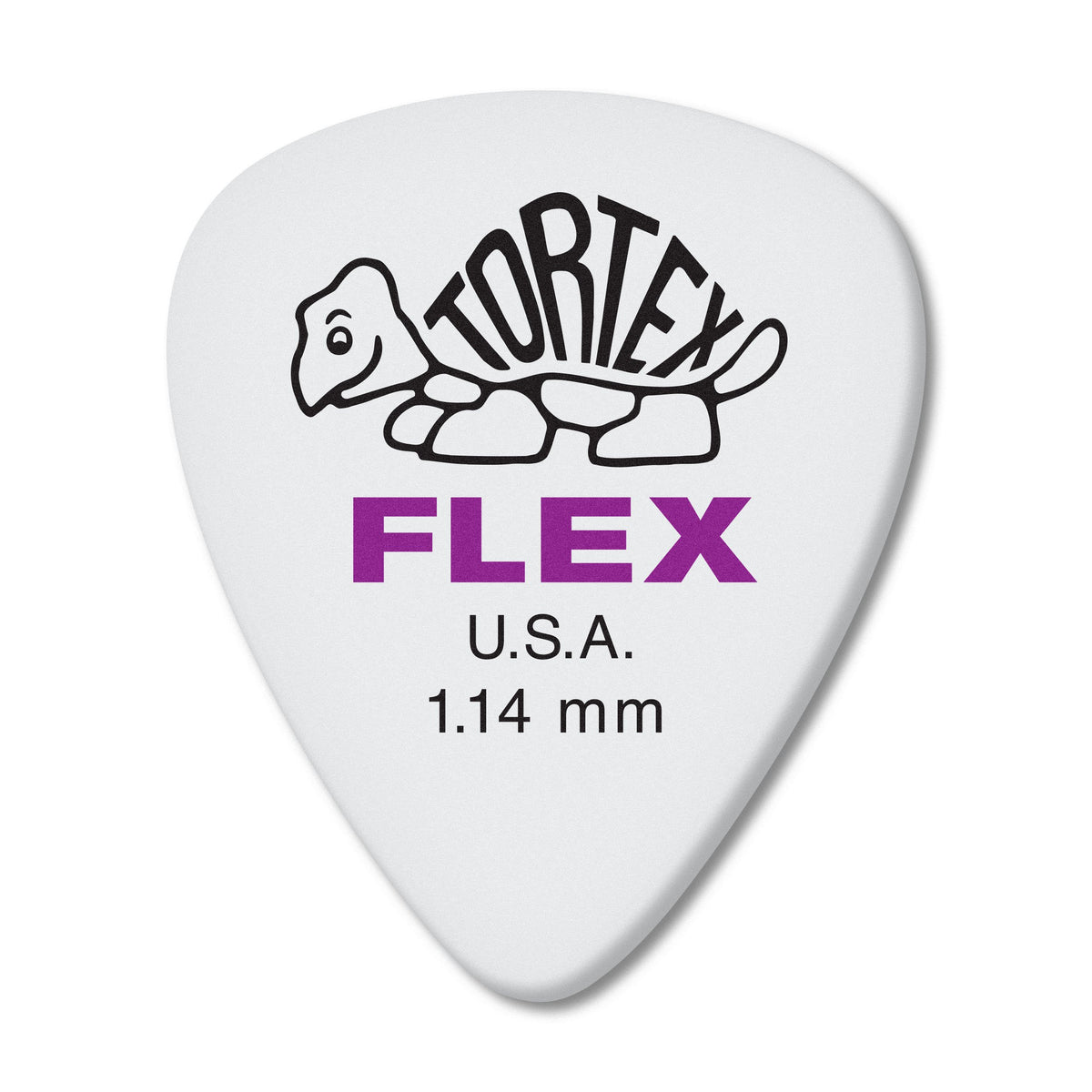 Dunlop Tortex Flex Standard 1.14Mm Purple Guitar Pick, 12 Pack