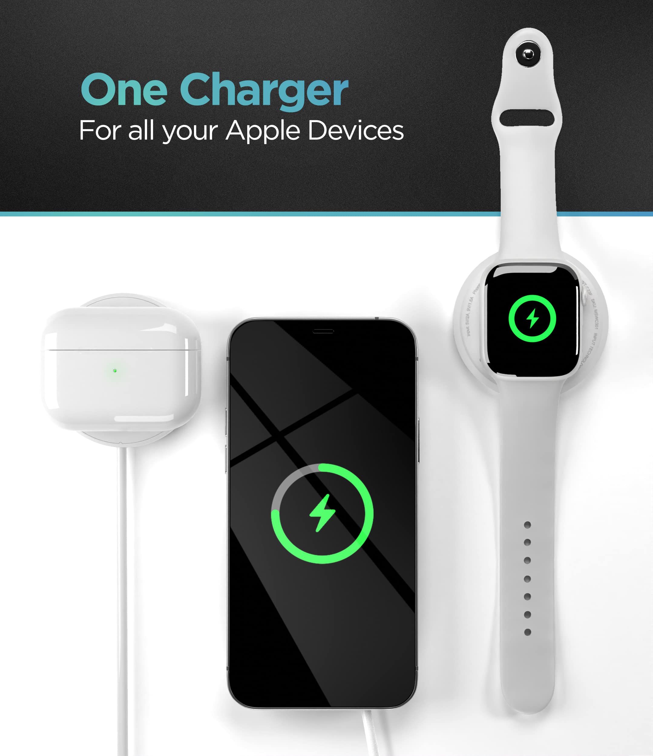 Galvanox 2 In 1 Charger Desinged For Iphone And Apple Watch Combo   Magnetic Dual Sided Charging Compatible With Magsafe (Usb C)