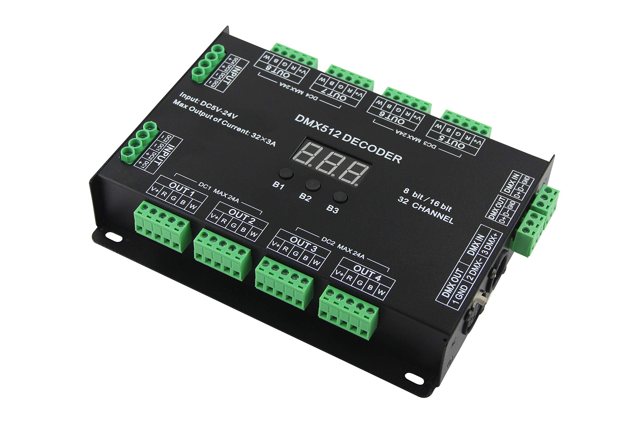 32 Channel 96A Rgbw Dmx 512 Led Decoder Controller Dmx Dimmer Dc5 24V Rgbw Rgb Led Light 8 Bit16 Bit
