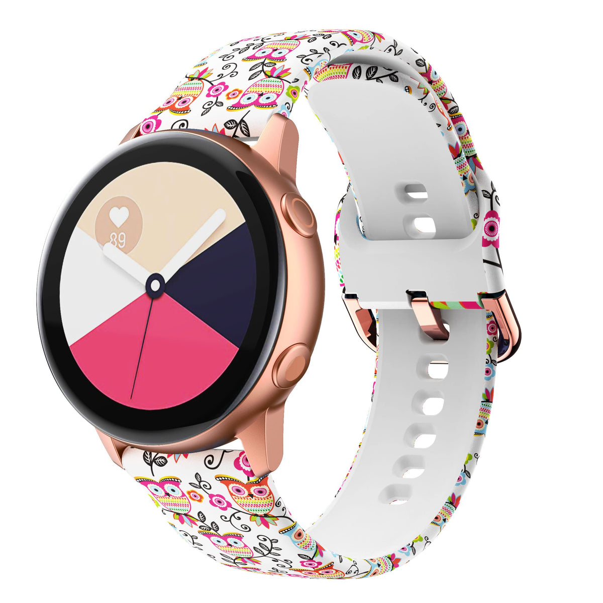 Toolaik 20Mm Floral Watch Band Compatible With Samsung Galaxy Watch 4 Band 40Mm /44Mm,Watch 4 Classic Band 42Mm/46Mm,Active 2 Wa