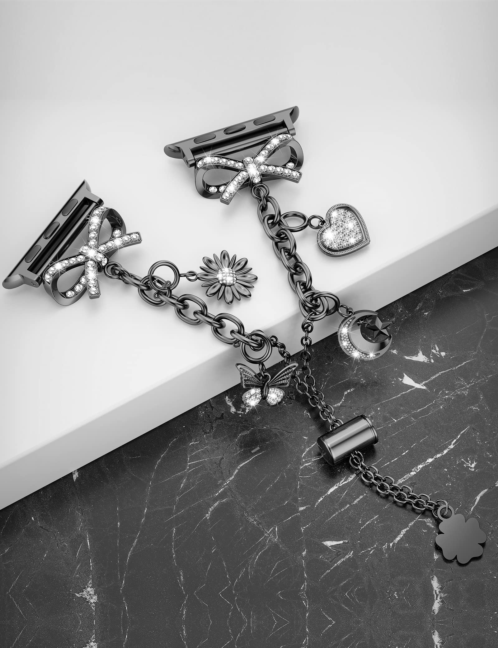 Minyee Bling Bands Compatible With Apple Watch Band 38Mm 40Mm 41Mm, Stainless Steel Diamond Sparkle Jewelry Bracelet Women With