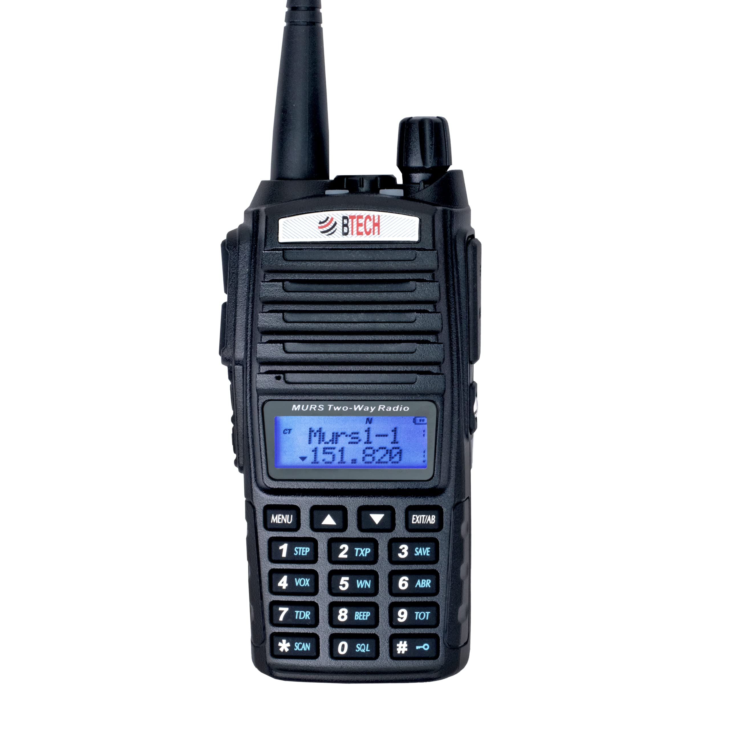 BTECH MURS-V2 200 Fully Customizable Channels MURS Two-Way Radio. USB-C Charging, IP54 Weatherproof, Dual Band Scanning (VHF/UHF