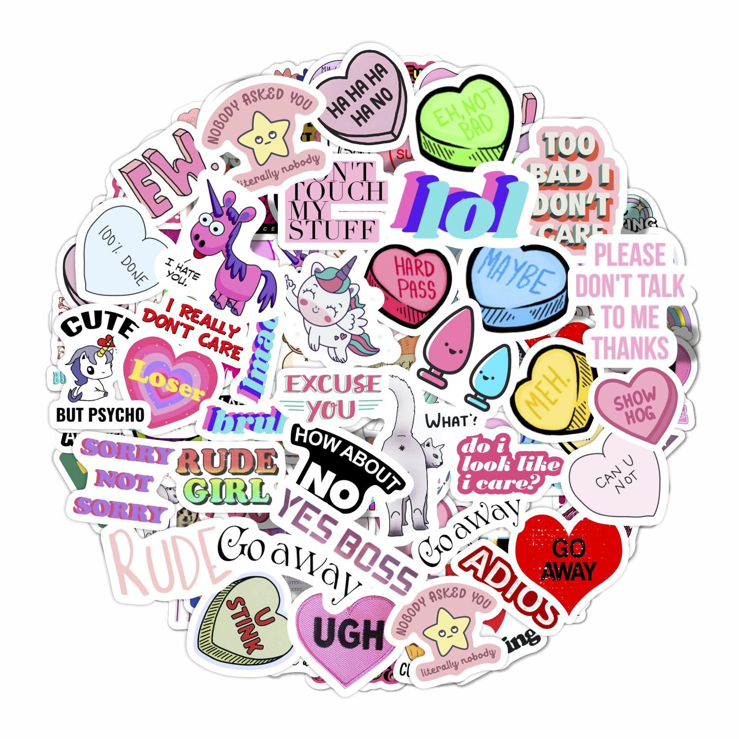 100Pcs Funny Rude Stickers For Adults, Crude Humor Stickers   Rude Gifts For Women, Offensiv_E Gifts For Adults Laptop Decals