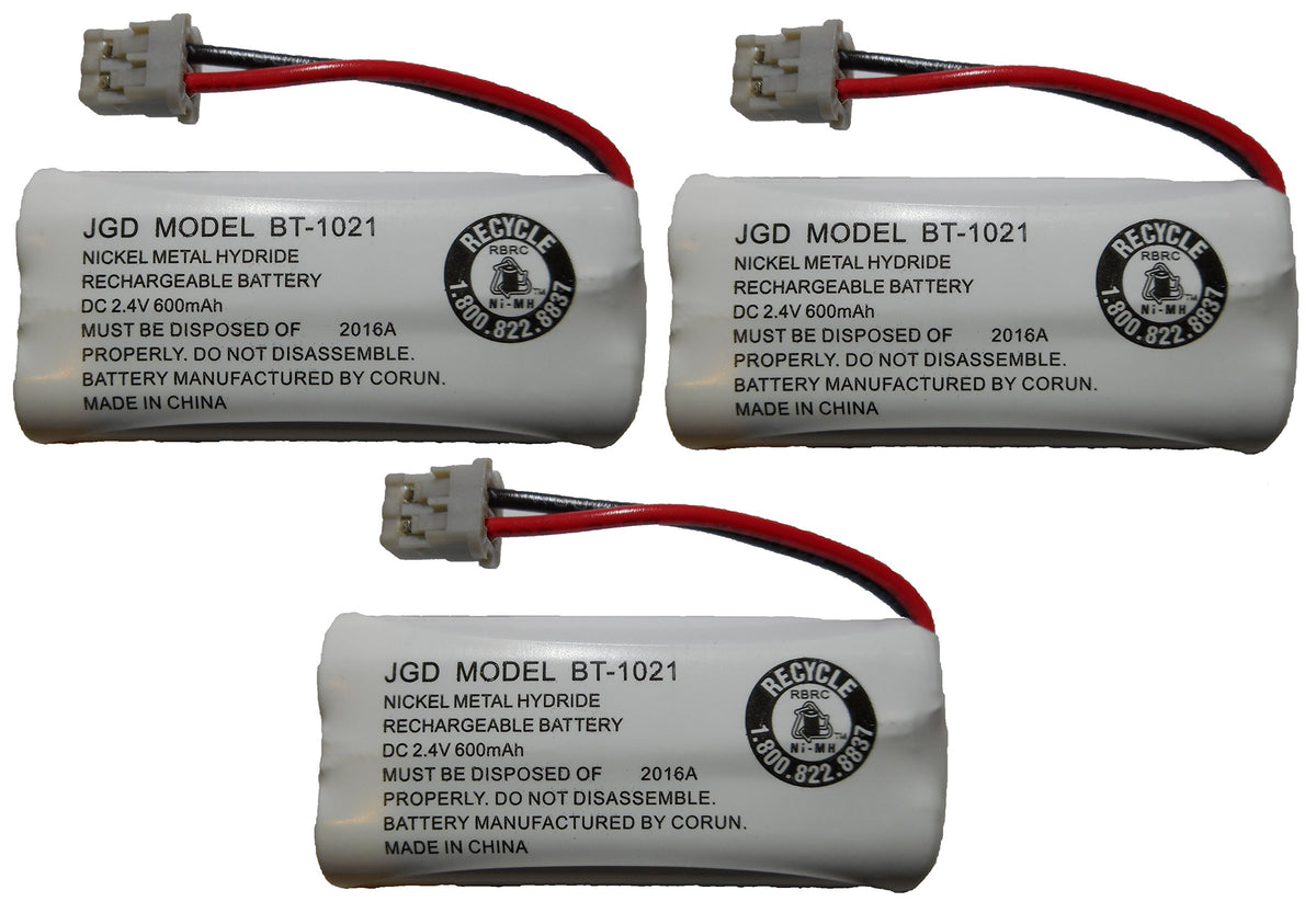Justgreatdealz High Capacity Rechargeable Replacement Battery Bt-1021 Bbtg0798001 For Uniden Cordless Handsets (3-Pack)