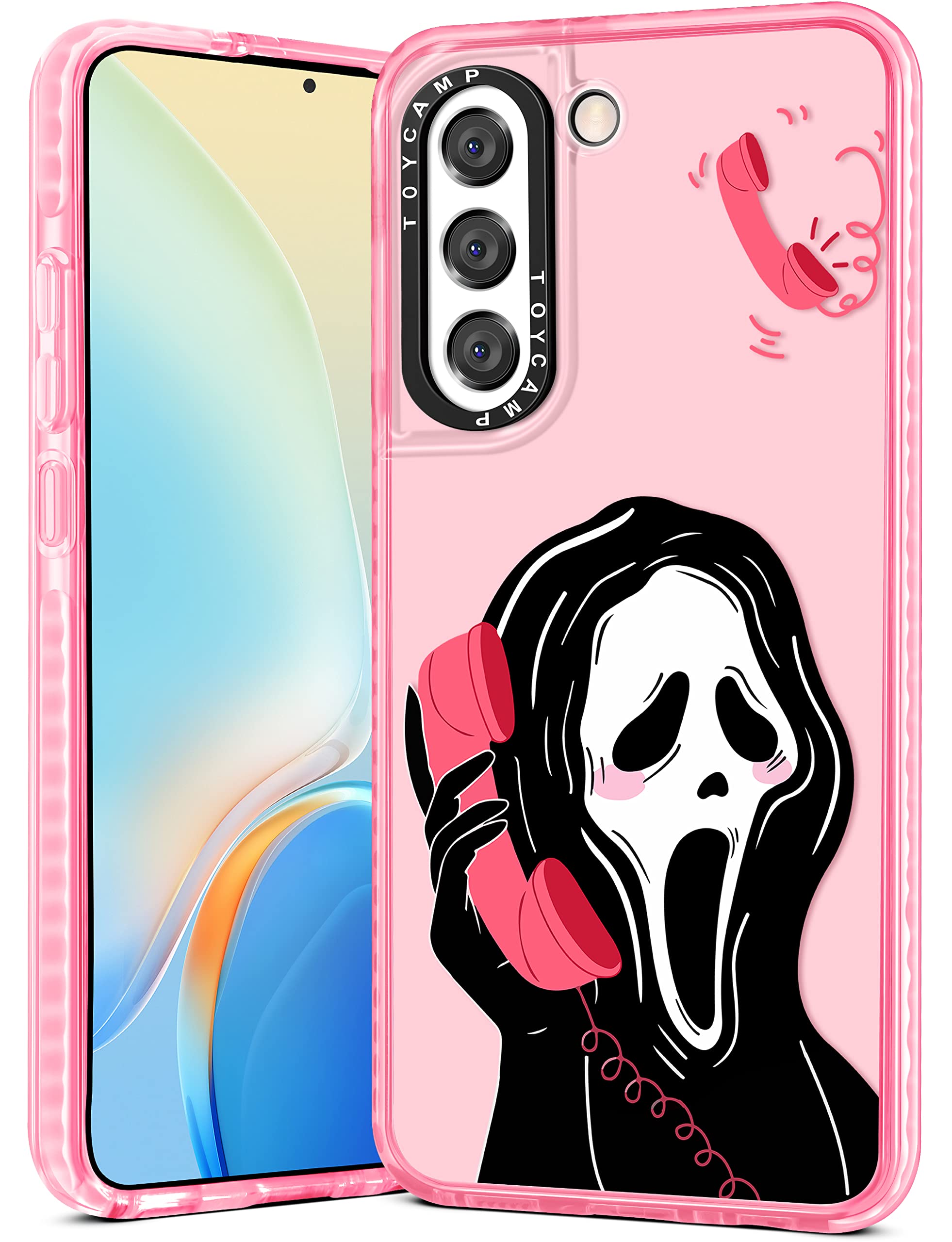 Toycamp Case For Samsung Galaxy S21, Cute Design For Women Girls Girly Boys Teens Skeleton Skull Cartoon Print Case, (6.2 Inch),