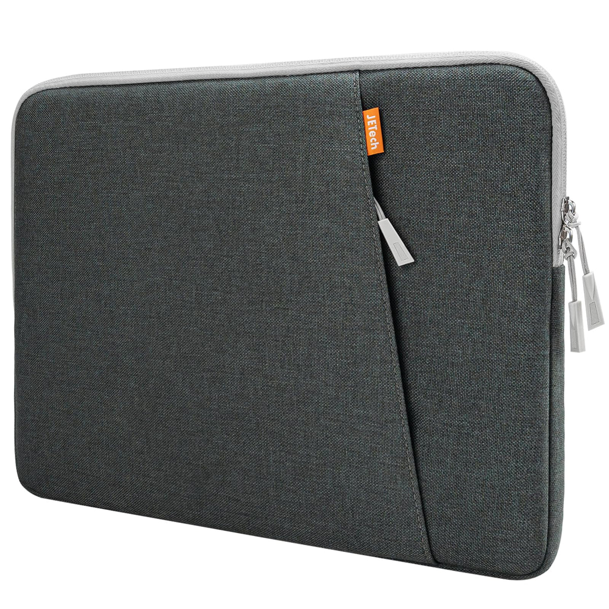 JETech Laptop Sleeve for 13.3-Inch MacBook Air/Pro, 14-Inch MacBook Pro M4 / M3 / M2 / M1 2021-2024, 13-13.6 Inch Notebook, Waterproof Shock Resistant Bag Case with Accessory Pocket (Dark Grey)